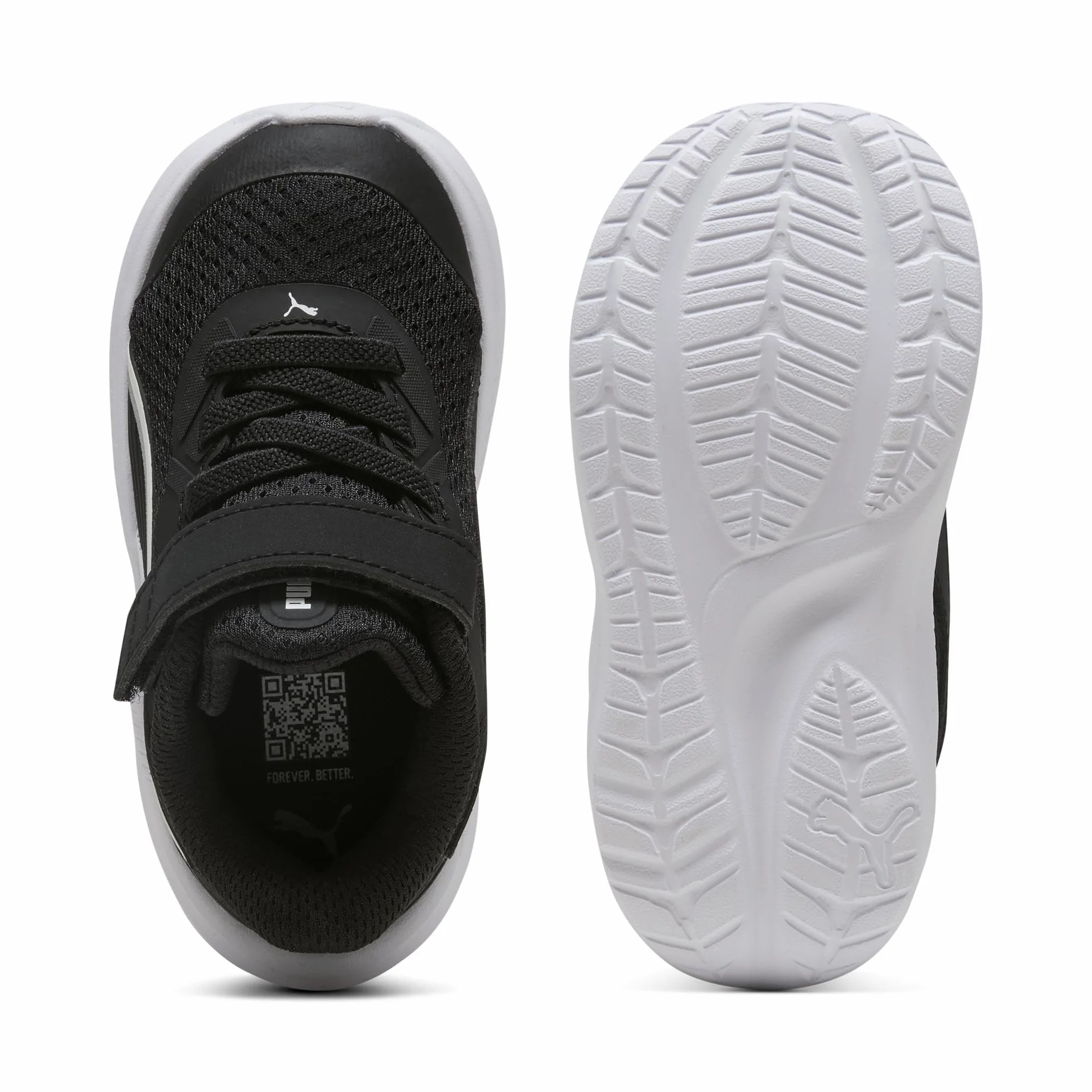 PUMA Unisex Baby Skyrocket 2 AC+ INF trampki, czarno-białe, srebrne, 40 EU, Puma Czarny PUMA Biały PUMA Srebrny, 8.5 UK