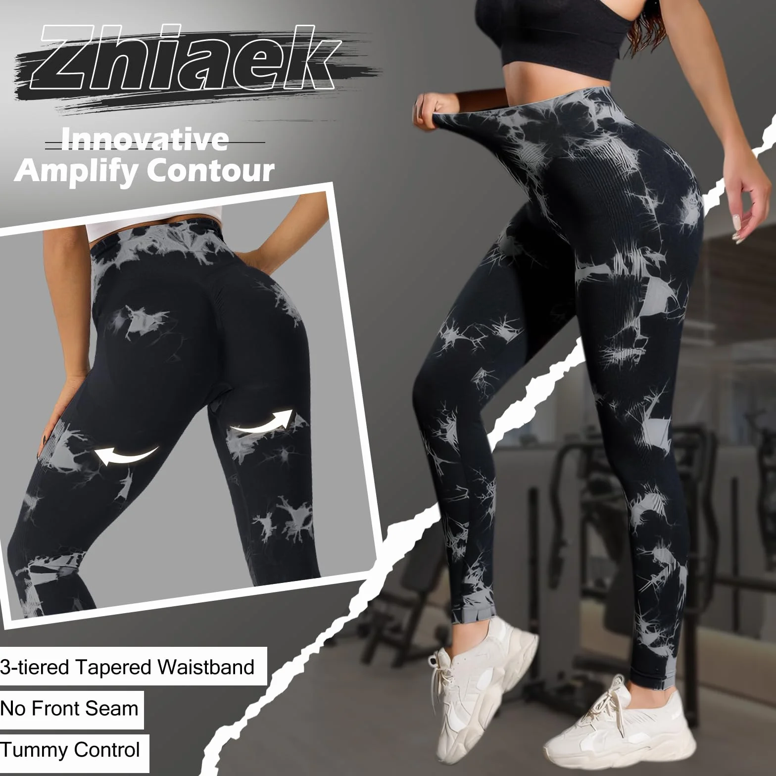 Damskie legginsy sportowe push-up z wysokim stanem antycellulitowe spodnie na siłownię kontrola brzucha nieprzezroczyste spodnie do fitnessu joggingu jogi