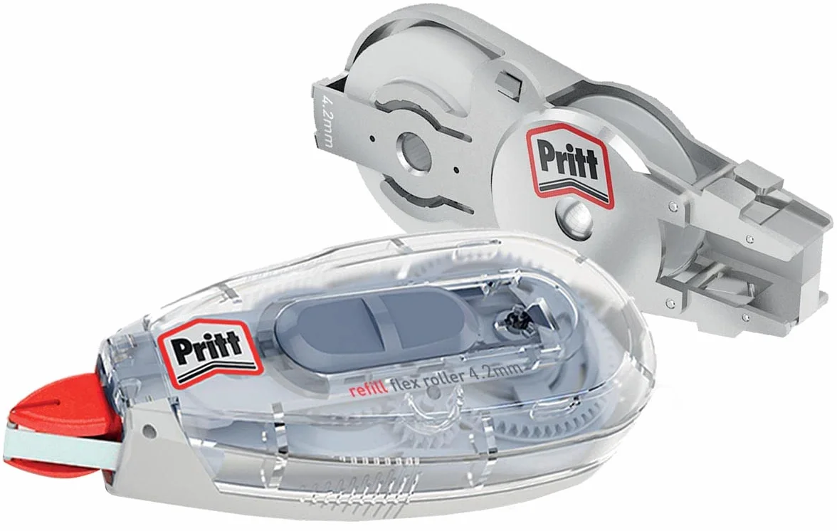 Pritt korektor rolkowy Refill Flex Midway z elastyczną końcówką, funkcja push & pull, możliwość wielokrotnego napełniania, możliwość natychmiastowego pisania, długość ok. 12 m, szerokość ok. 4,2 mm