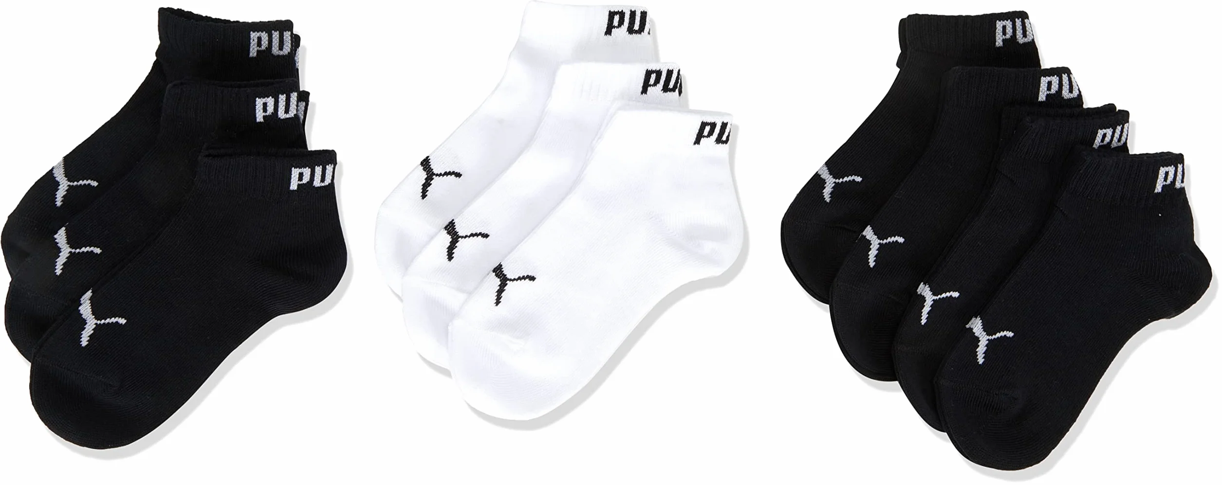 Puma Unisex Dziecko Quarter (10 sztuk), Czarny/biały, 23/26