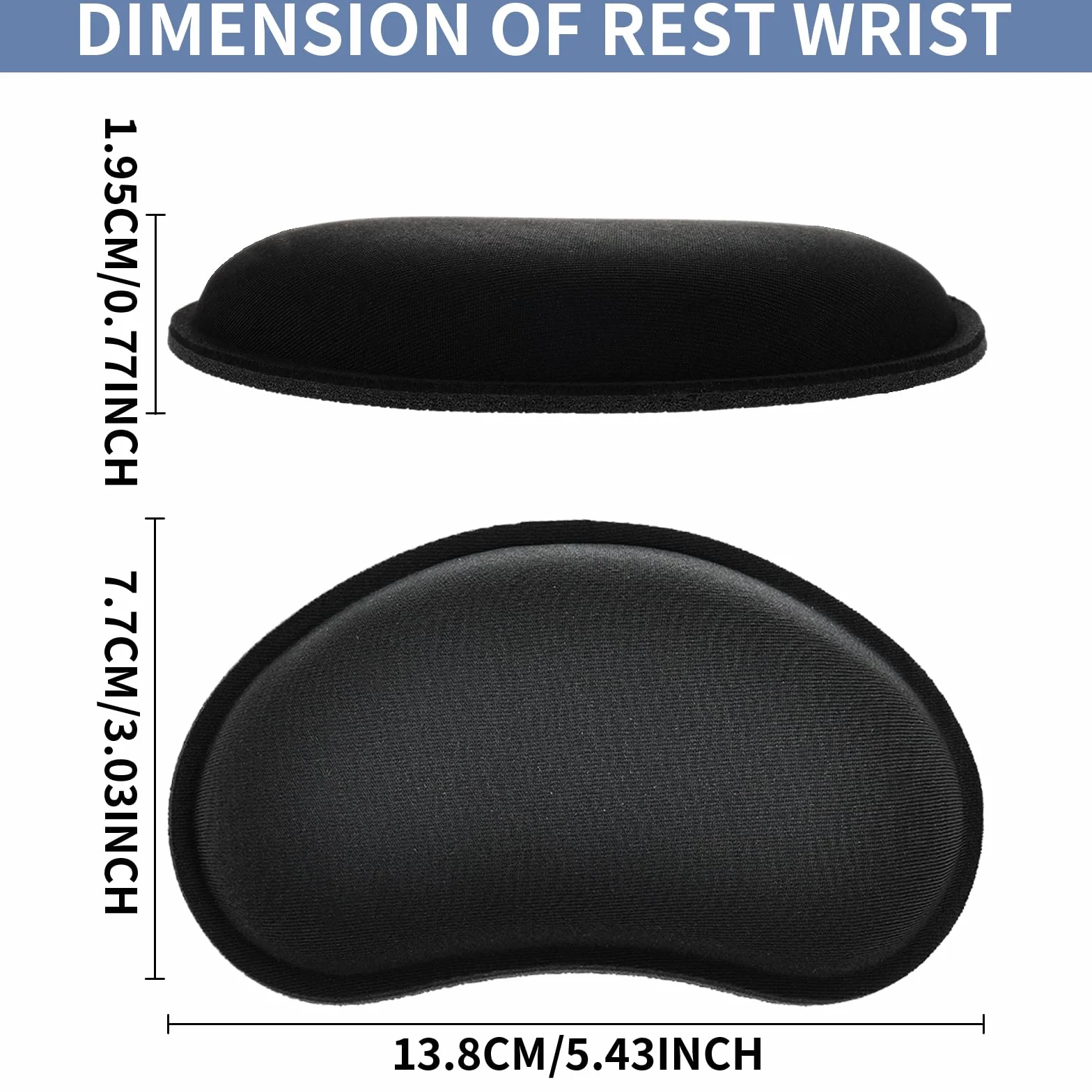 2 szt. podkładka pod nadgarstek, ergonomiczna podkładka pod mysz, antypoślizgowa podkładka pod nadgarstek, podkładka pod mysz z pianką z pamięcią kształtu, odciążająca nadgarstek, podkładka żelowa