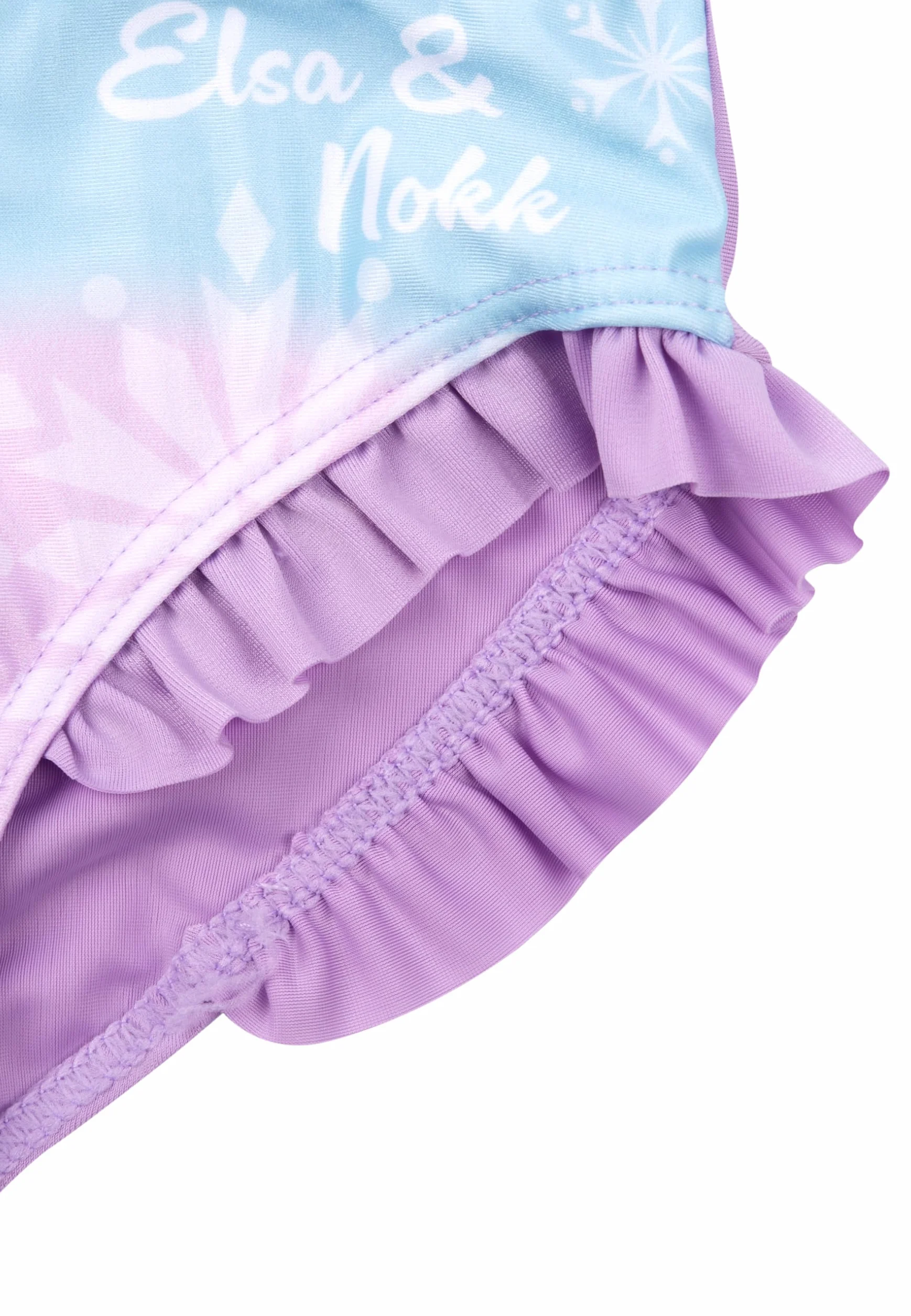 Disney Królowa Śniegu Tankini kostium kąpielowy z falbankami dla dziewczynek - Elsa Kraina Lodu Dwuczęściowy strój kąpielowy dla dziewczynek - Elsa Frozen dwuczęściowy strój kąpielowy