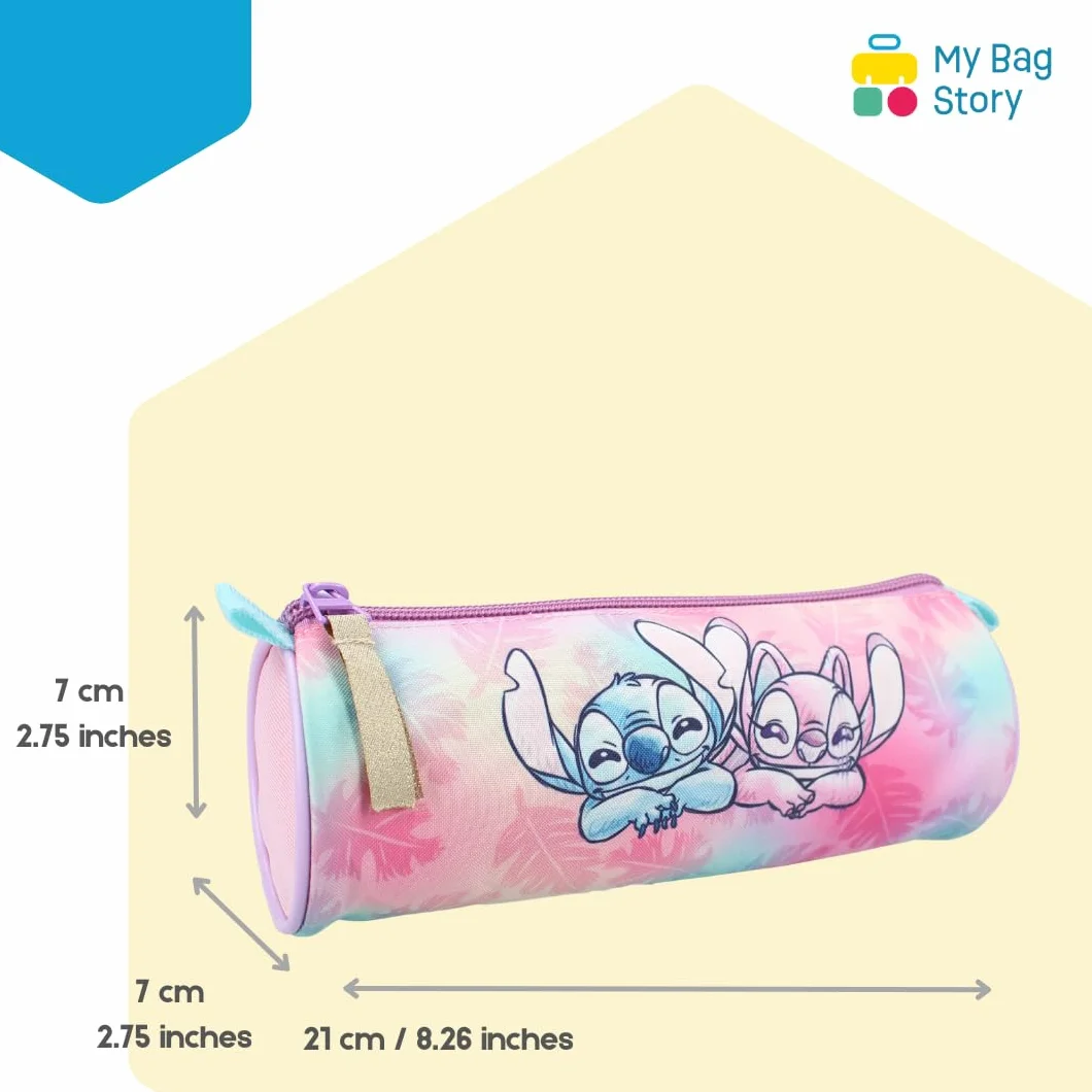 mybagstory Piórnik Stitch dla dziewczynek - dzieci - szkoła - przedszkole - przedszkole - piórnik dziewczęcy - rozmiar 21 cm