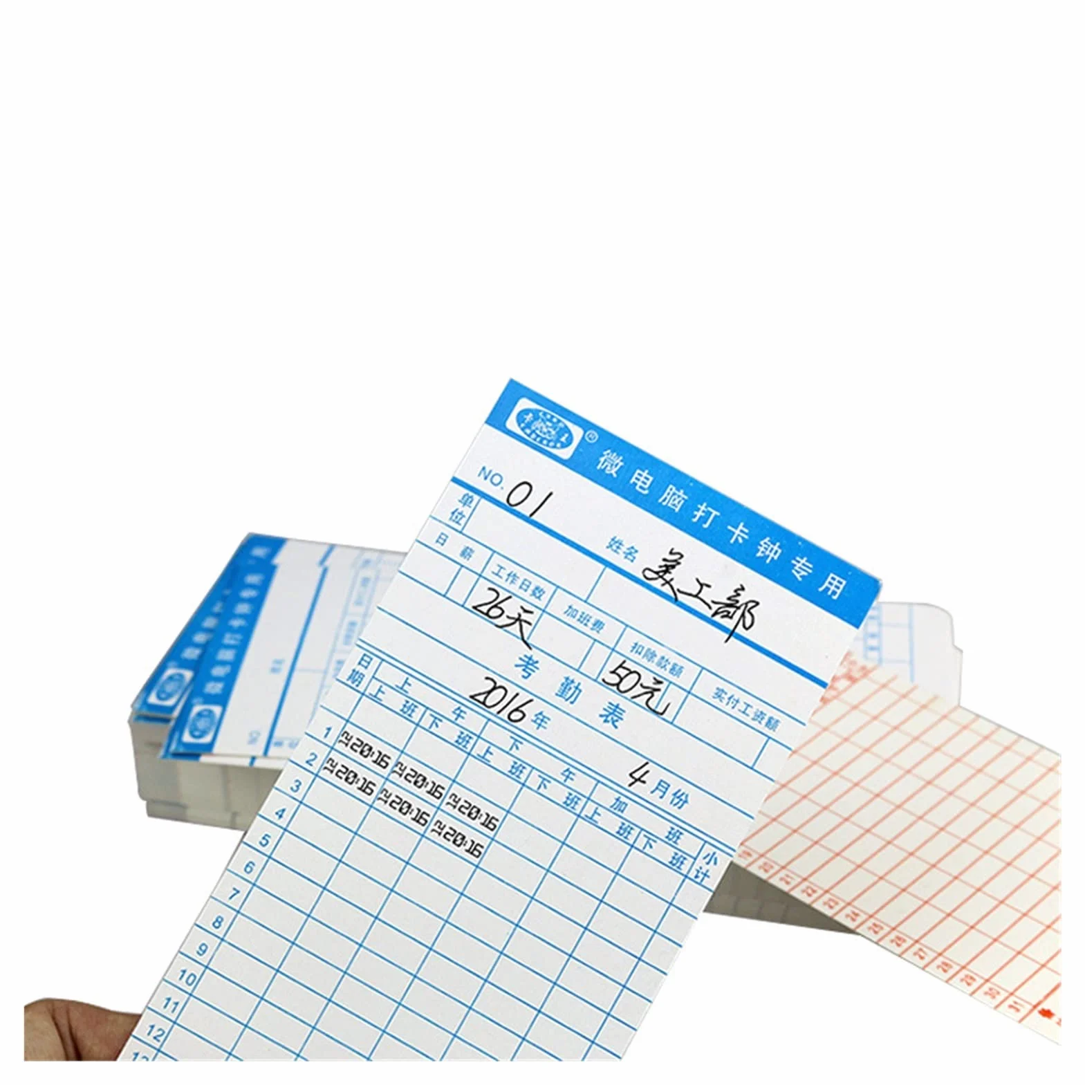 Automatyczne obliczanie kart czasu pracy, Frekwencja karta uderzająca papierowa papierowa maszyna do uderzenia zegar papieru Specjalny papier zagęszczony 100 arkuszów Tryb offline, szybka konfiguracja