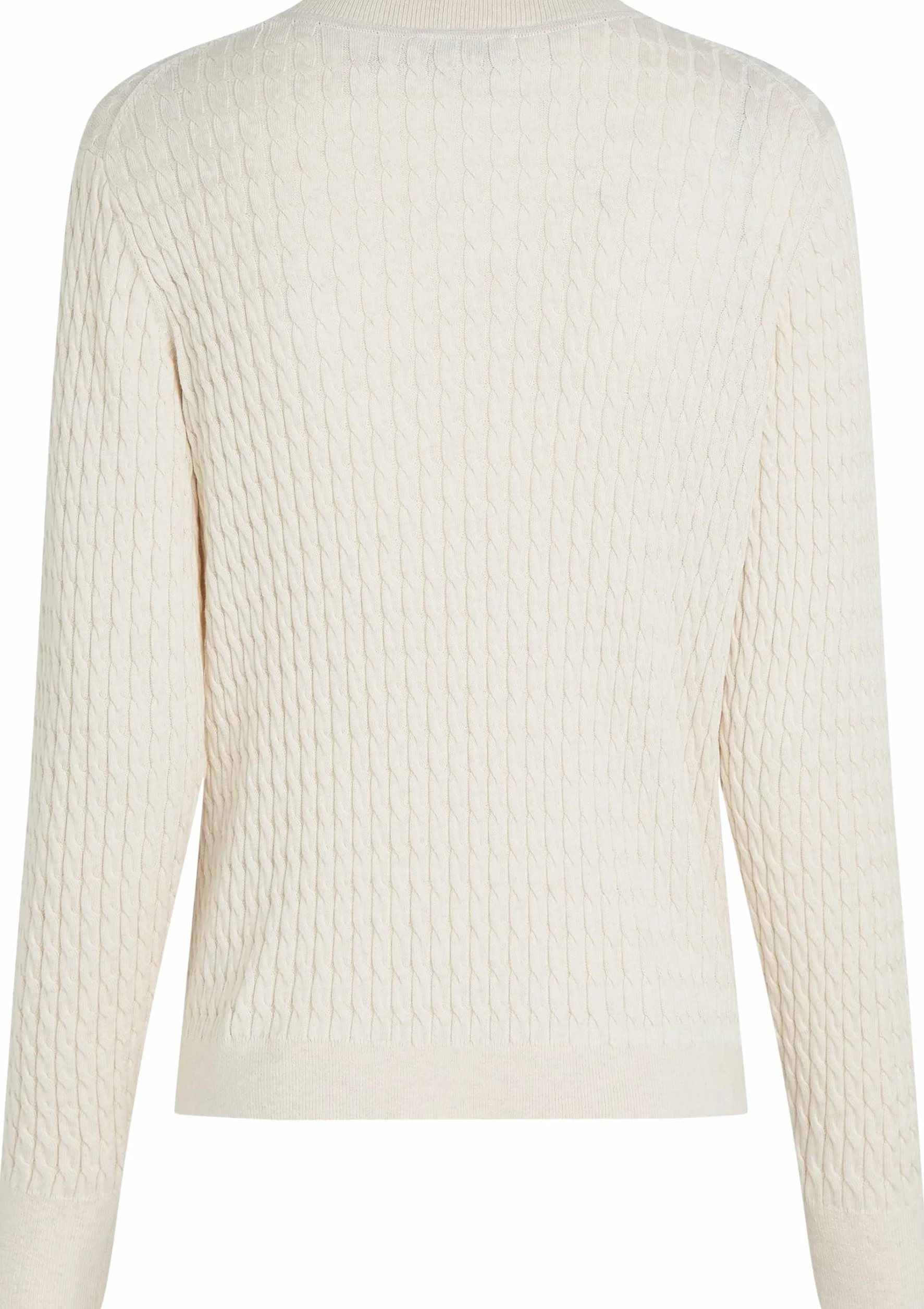 Tommy Hilfiger Damski sweter z cienkiej dzianiny, Beżowy (płatek kości słoniowej wrzosowej), XXS