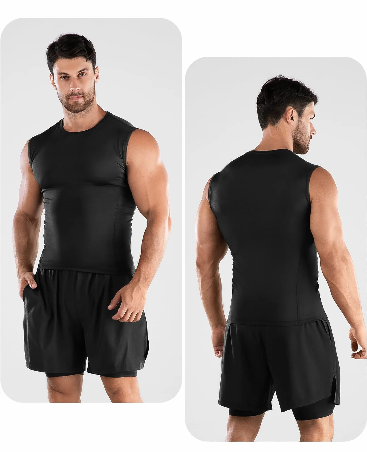 Niksa Męska koszulka kompresyjna Sports Tank Top bez rękawów koszulka funkcyjna koszulka do biegania