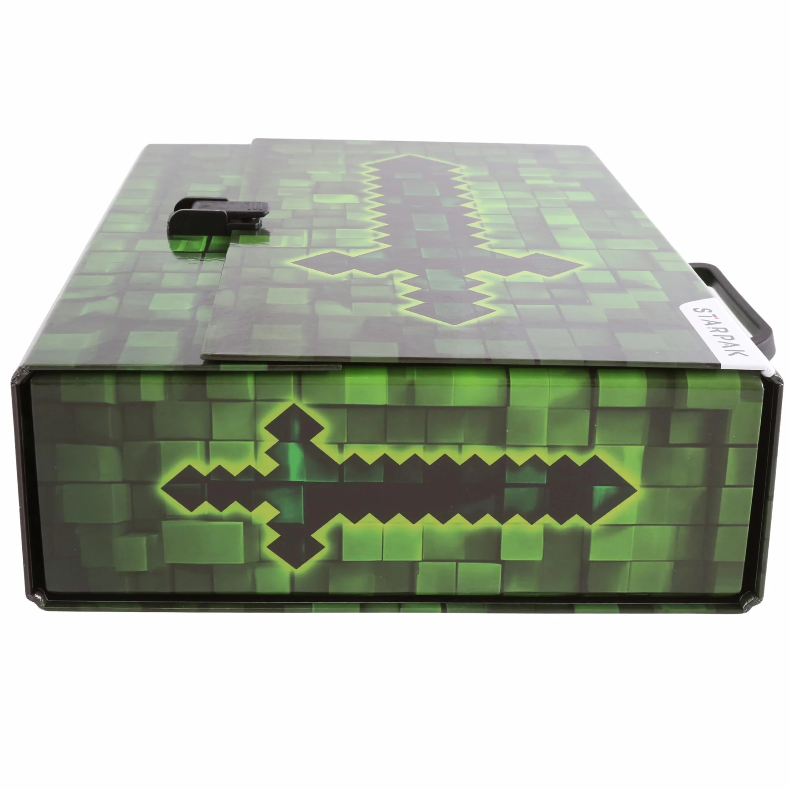 PIXEL GRUBA, szkolna teczka z rączką dla chłopca, sztywna do szkoły DLA GRACZA A4 XXL 9 cm (Pixel)
