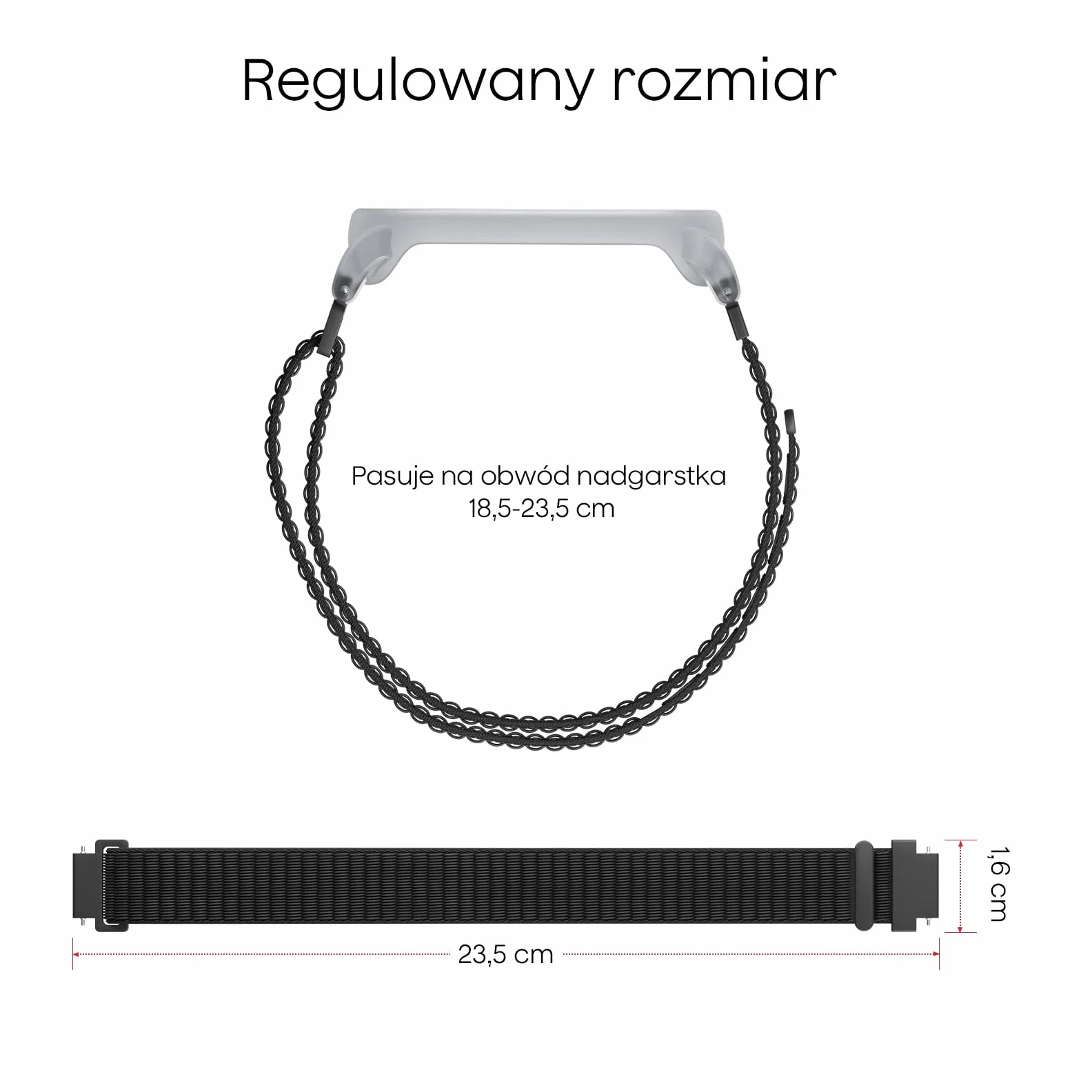 Plaud NotePin - Opaska na Nadgarstek z Oddychającego Nylonu z Rzepem, Regulowany 18.5-23.5 cm, Akcesorium do Dyktafonu AI NotePin