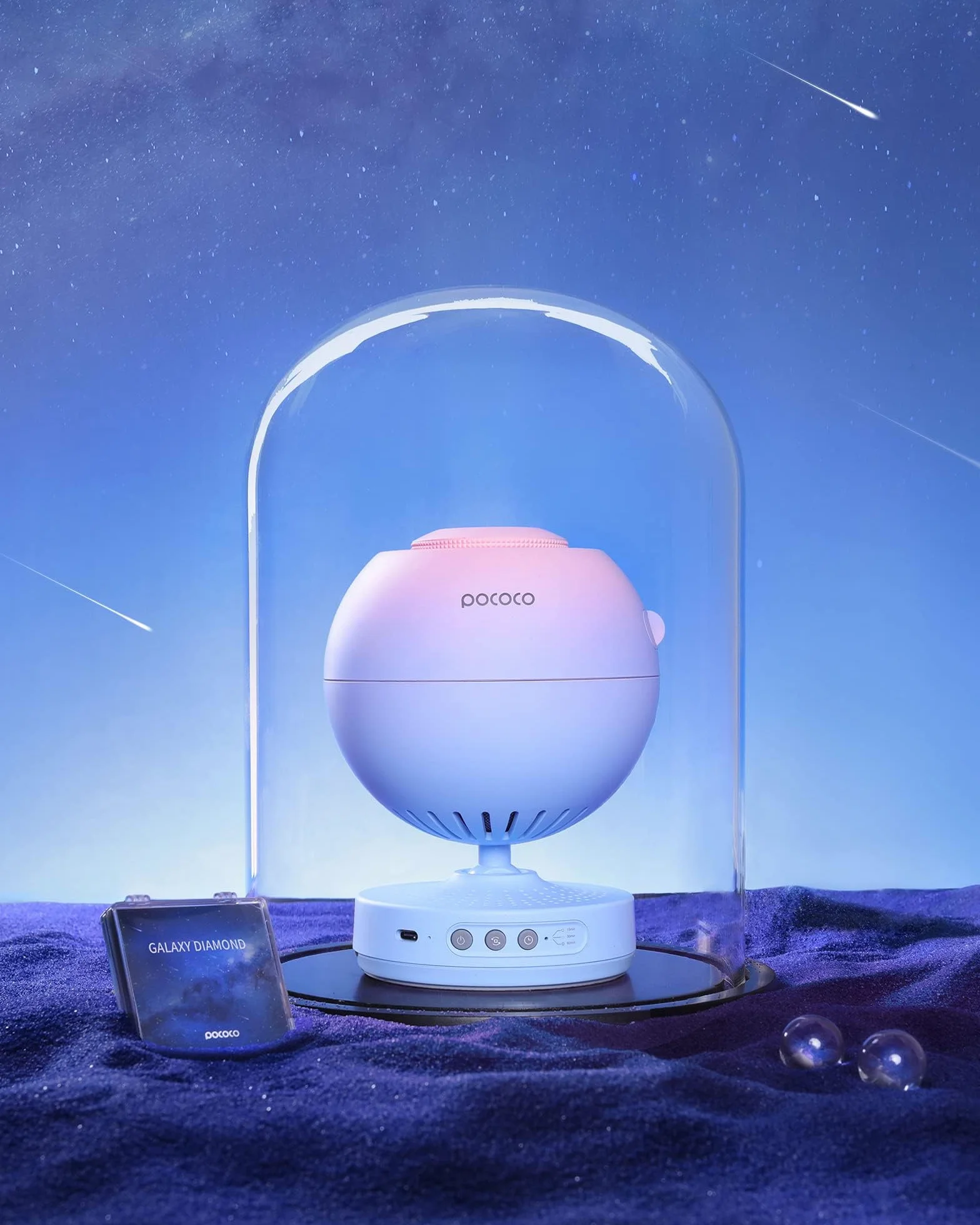 POCOCO Domowe planetarium projektor gwiazd: ultra przezroczysty projektor galaktyki do sypialni urodziny rocznica pomysły dziewczyna kobiety jej żona prezenty łagodzące stres lampki nocne dekoracja