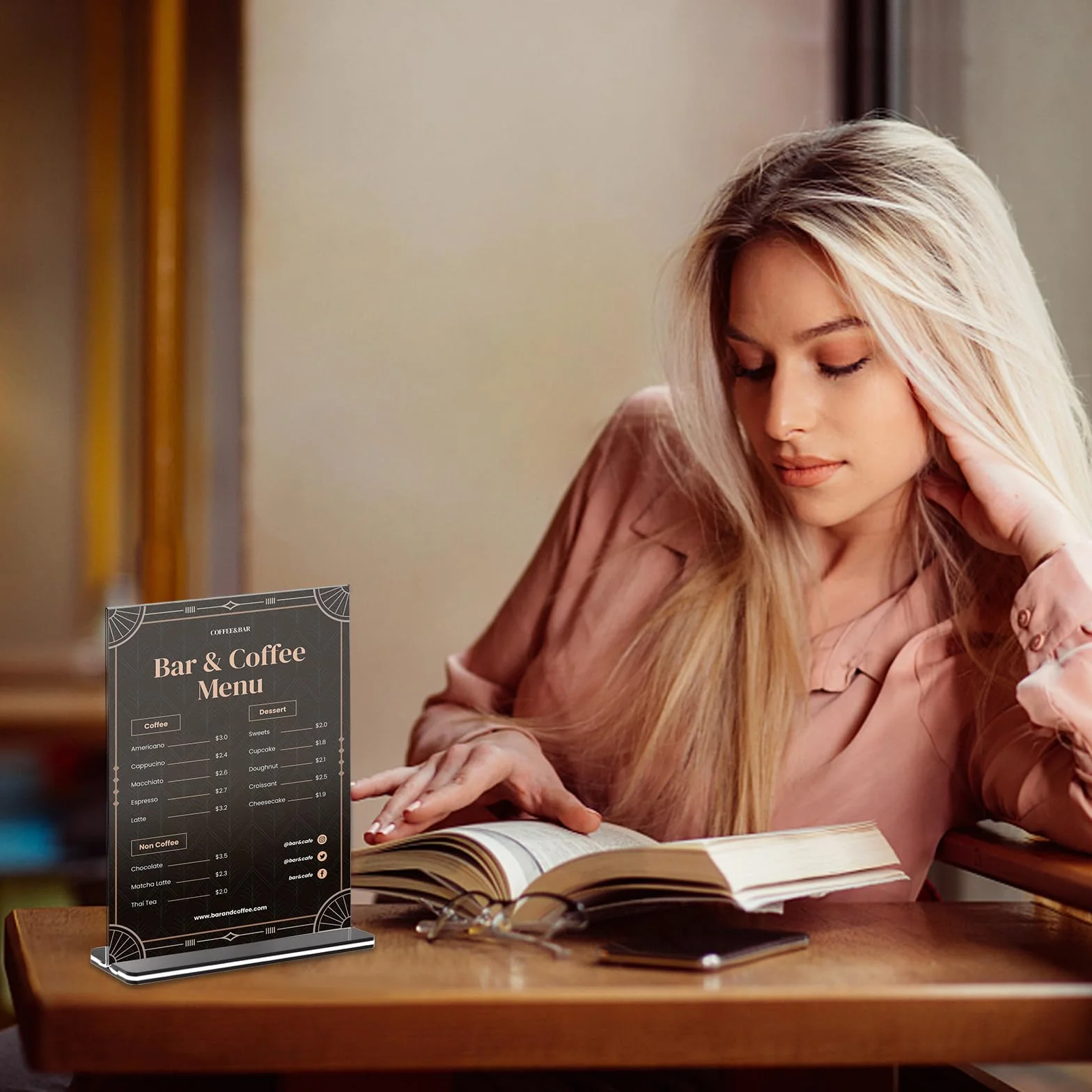 6 Sztuk Akrylowy Stojak A5 na Tabliczki, Metakrylan, Biurko w Kształcie Litery T, Menu, Plakaty, Wystawy, Zdjęcia