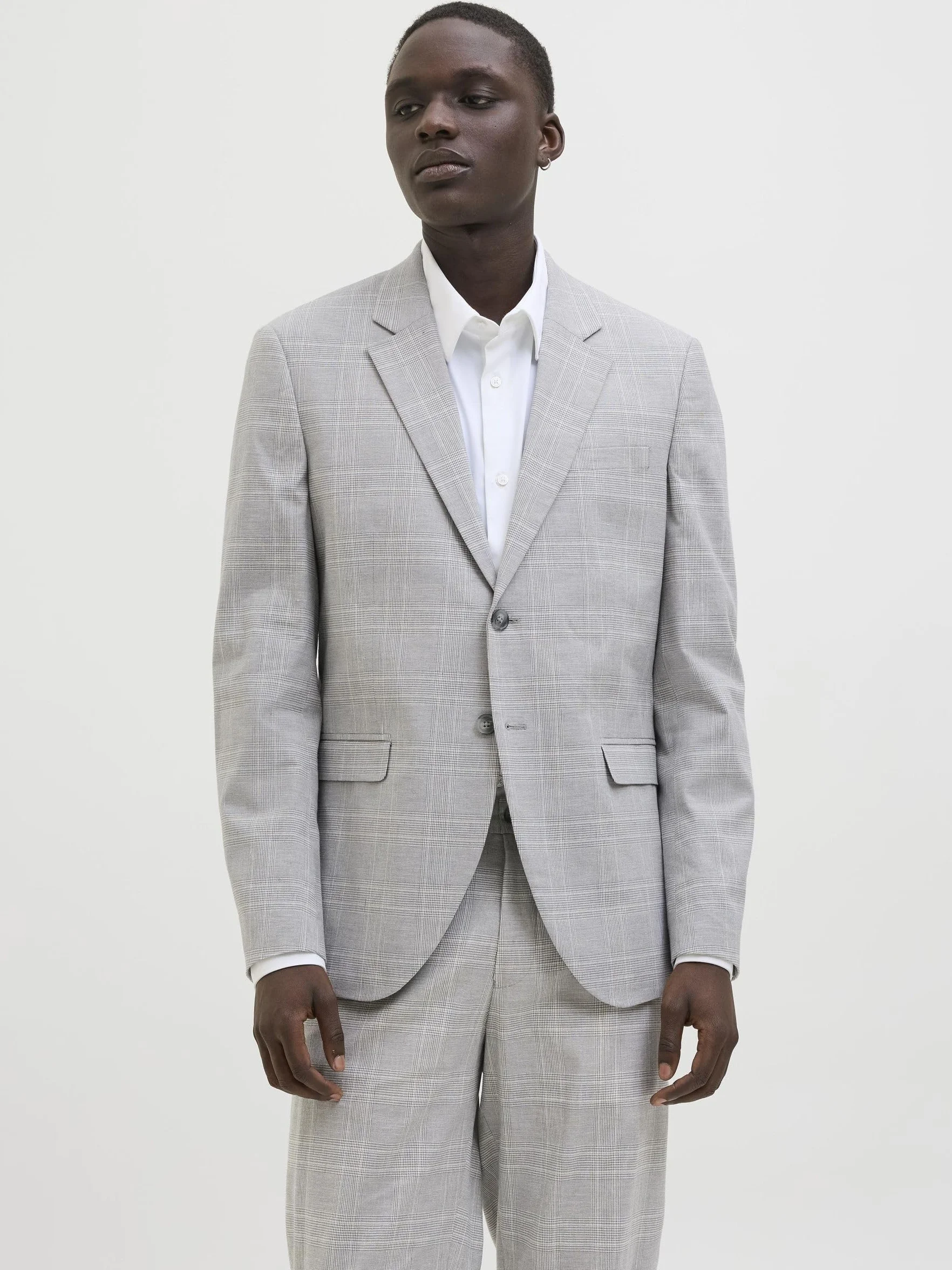 JACK & JONES Jprriviera męska marynarka lniana Slim Fit Sn, Chiseled Stone, 48