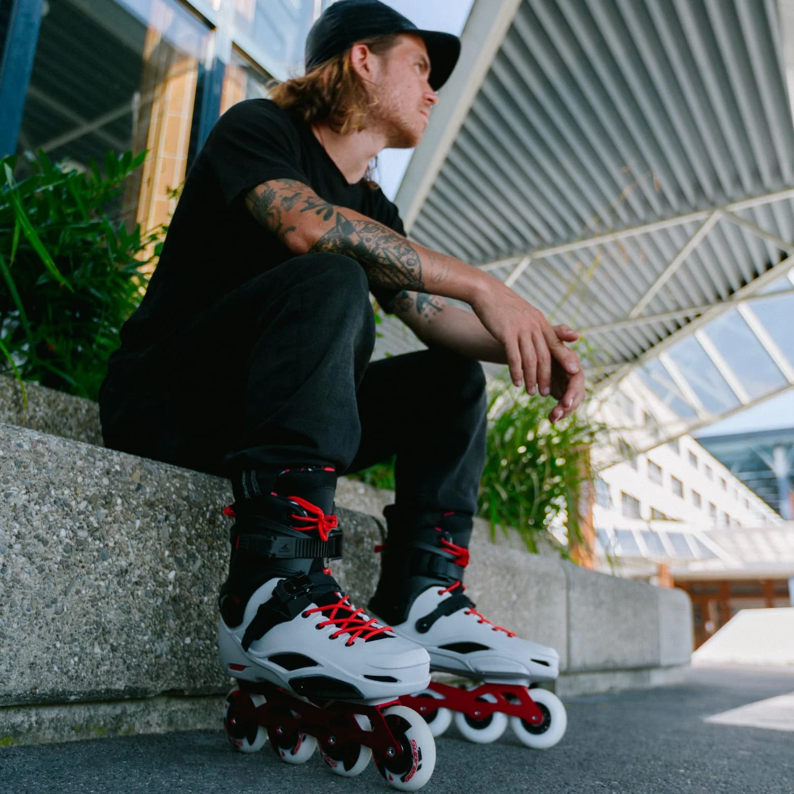 Rollerblade Męskie łyżworolki Rb Pro X, szare/Warm Red, 250