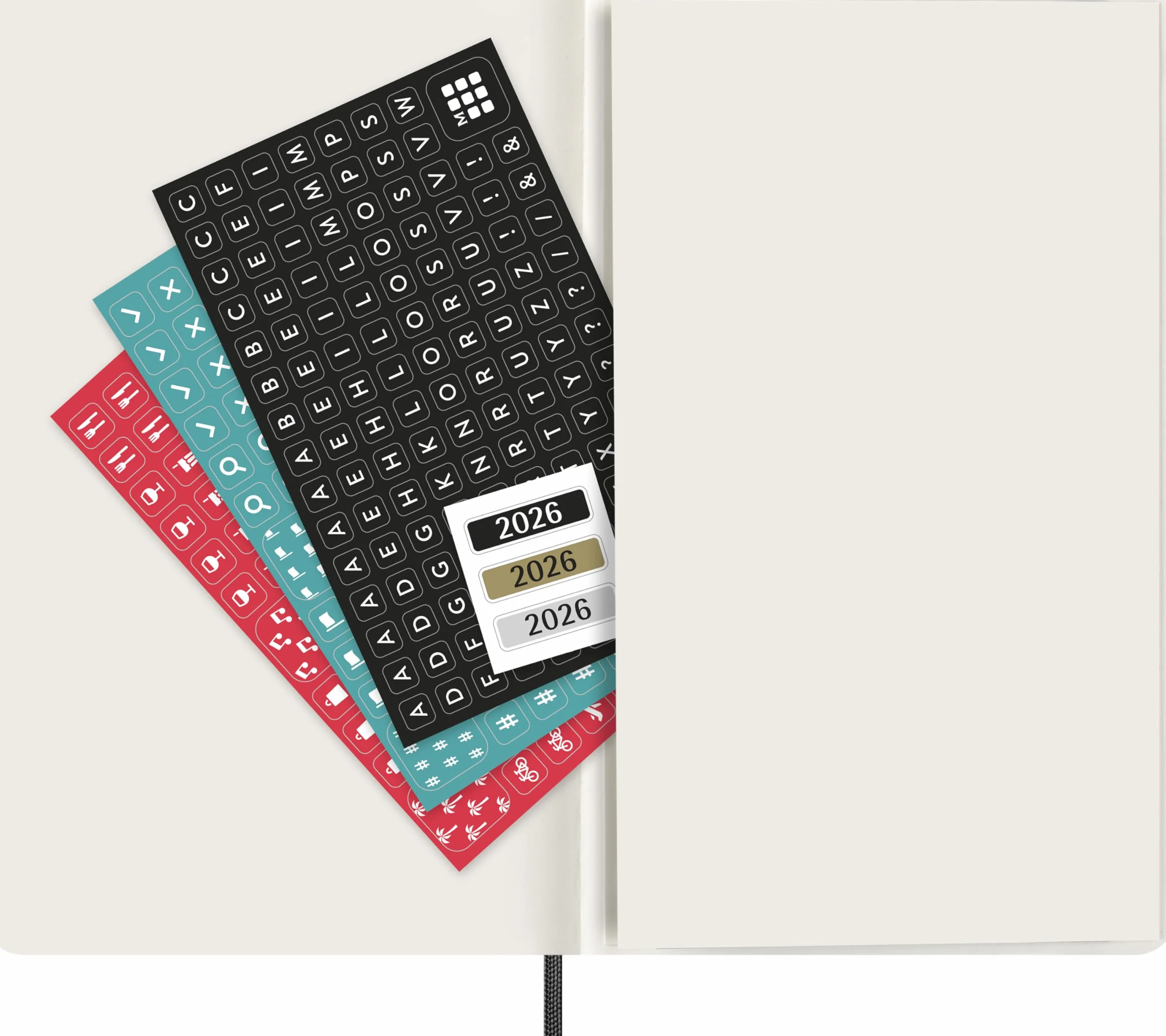 Moleskine 12 Monate Wochen Notizkalender 2026, Large/A5, 1 Wo = 1 Seite, rechts linierte Seite, Weicher Einband, Schwarz