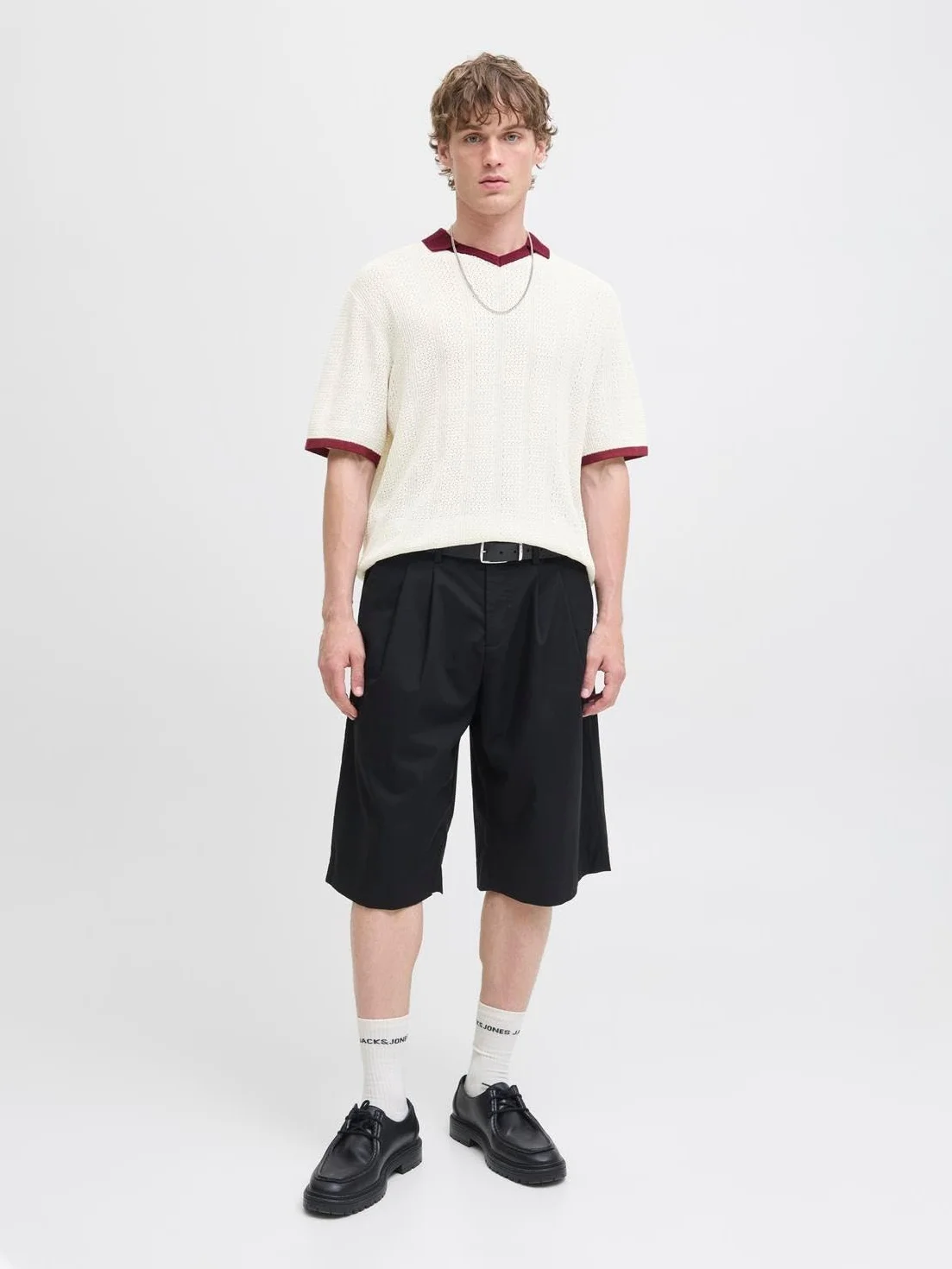 JACK & JONES Jorgramercy Knit Ss Retro Polo, Sea Salt, L