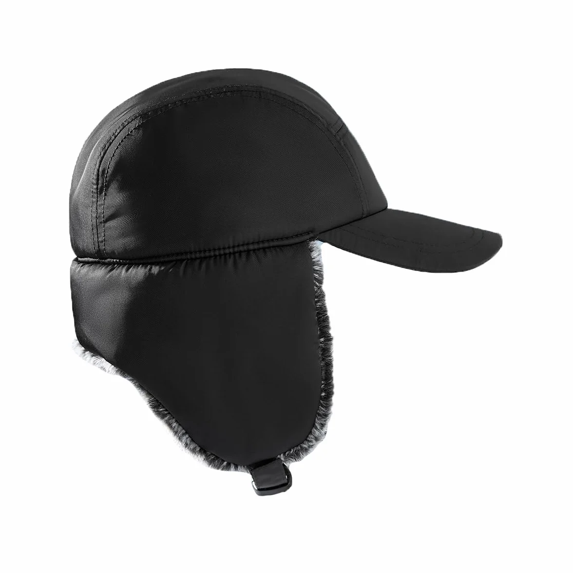 YAMEE Zimowa czapka bejsbolowa, męska, ciepła czapka trapper dla mężczyzn, styl vintage, z pluszową podszewką wewnętrzną, miękka czapka lotnicza dla mężczyzn, ochrona przed zimnem, rosyjska czapka