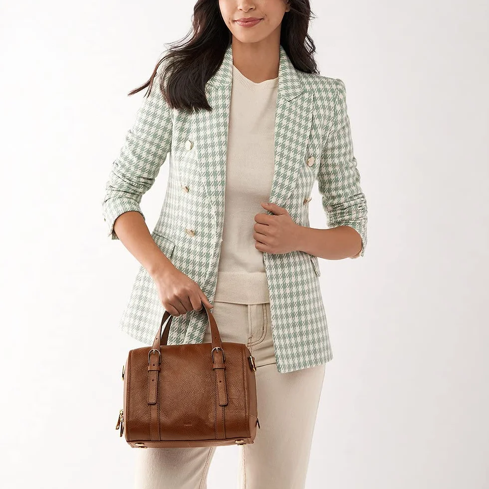 Fossil Carlie Satchel damski 25,4 cm dł. x 13,97 cm szer. x 20,32 cm wys, czarny, 25.4cm L x 13.97cm W x 20.32cm H