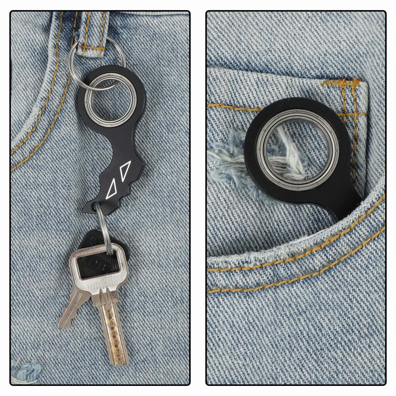 Tyqour Spinner Brelok Fidget Brelok dla dorosłych przenośny brelok spinningowy zabawka dla nastolatków dorosłych