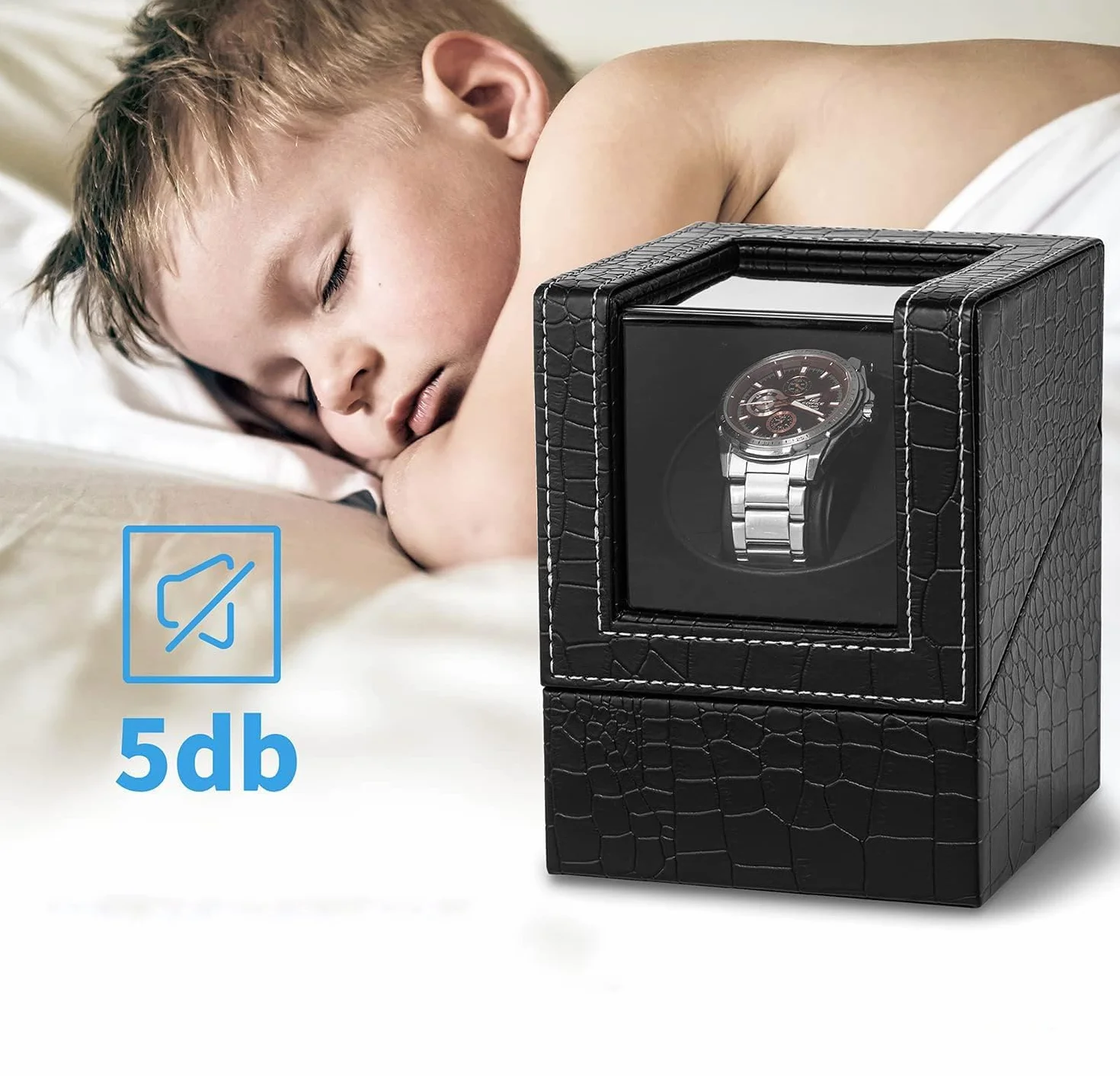 Watch Winder For Automatic Watches ， Watch Rotator With Super Quiet Motor Flexible Watch Pillows Watch Turner Watch Shaker Battery Or AC Adapter (Color : C)