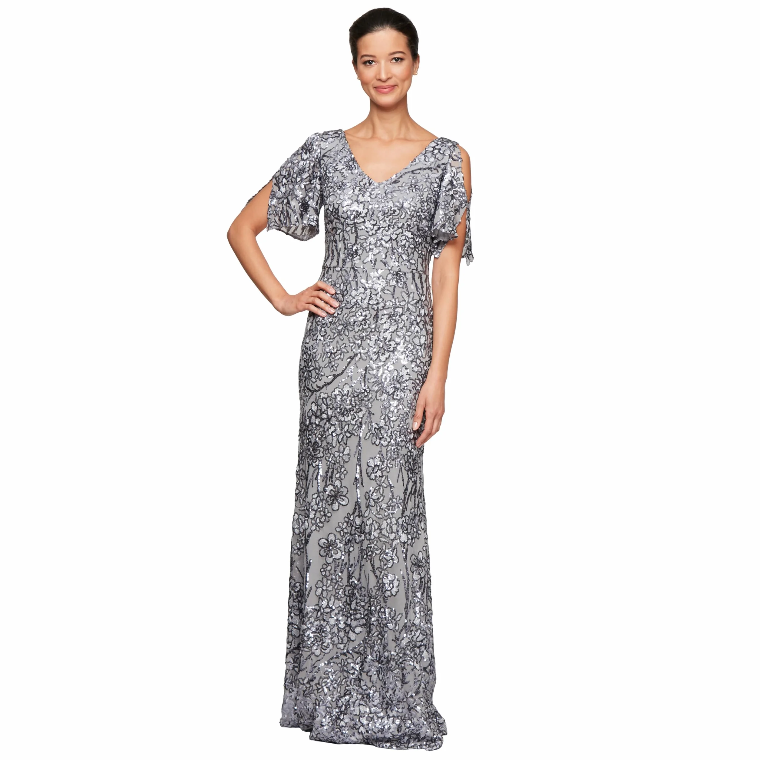 Alex Evenings Sukienka na specjalną okazję damski Long Sequin Dresses
