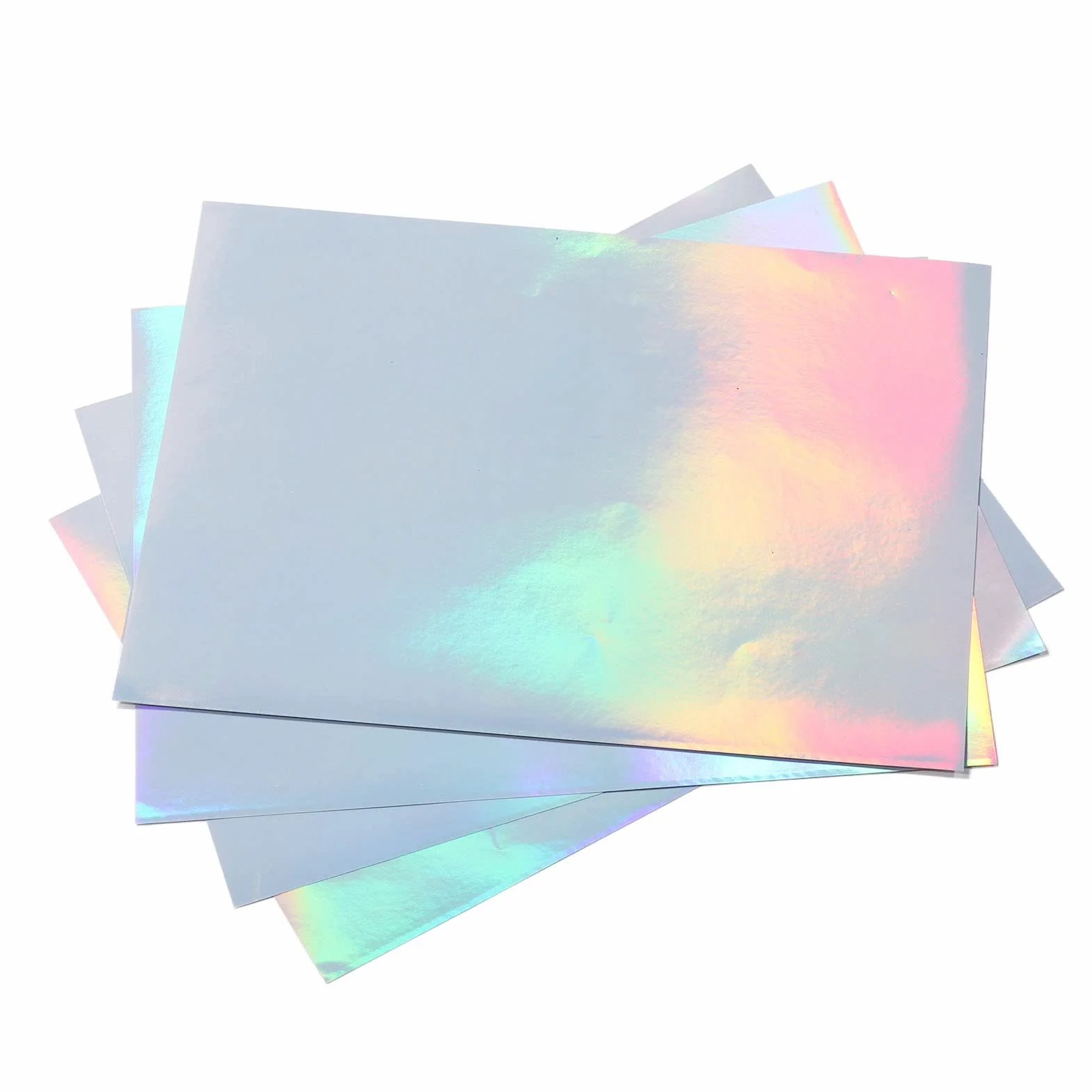 22 Arkusze Holograficzny Papier Samoprzylepny Rozmiar A4 8 X 12 Cali Wodoodporny Szybkoschnący Nadający się do Druku Holograficzny Papier Samoprzylepny do Drukarek Atramentowych