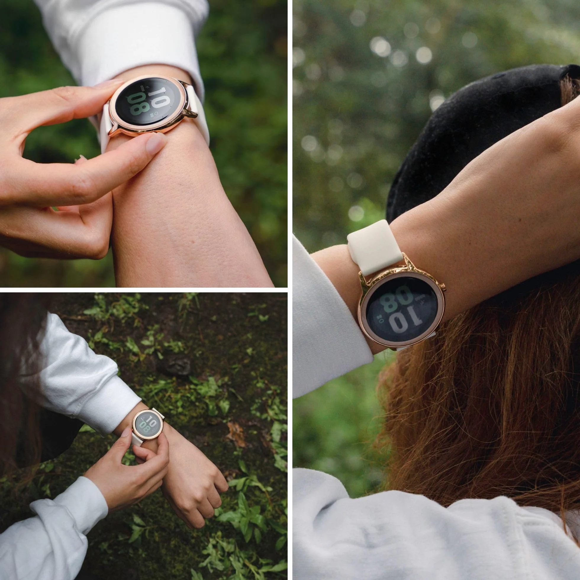 Sekonda Flex damski smartwatch z pulsometrem i monitorem snu, codzienna aktywność, sport, muzyka, funkcja pogody i wiadomości, srebrna obudowa z silikonowym paskiem, 42 mm, Srebrny / szary, Standard,