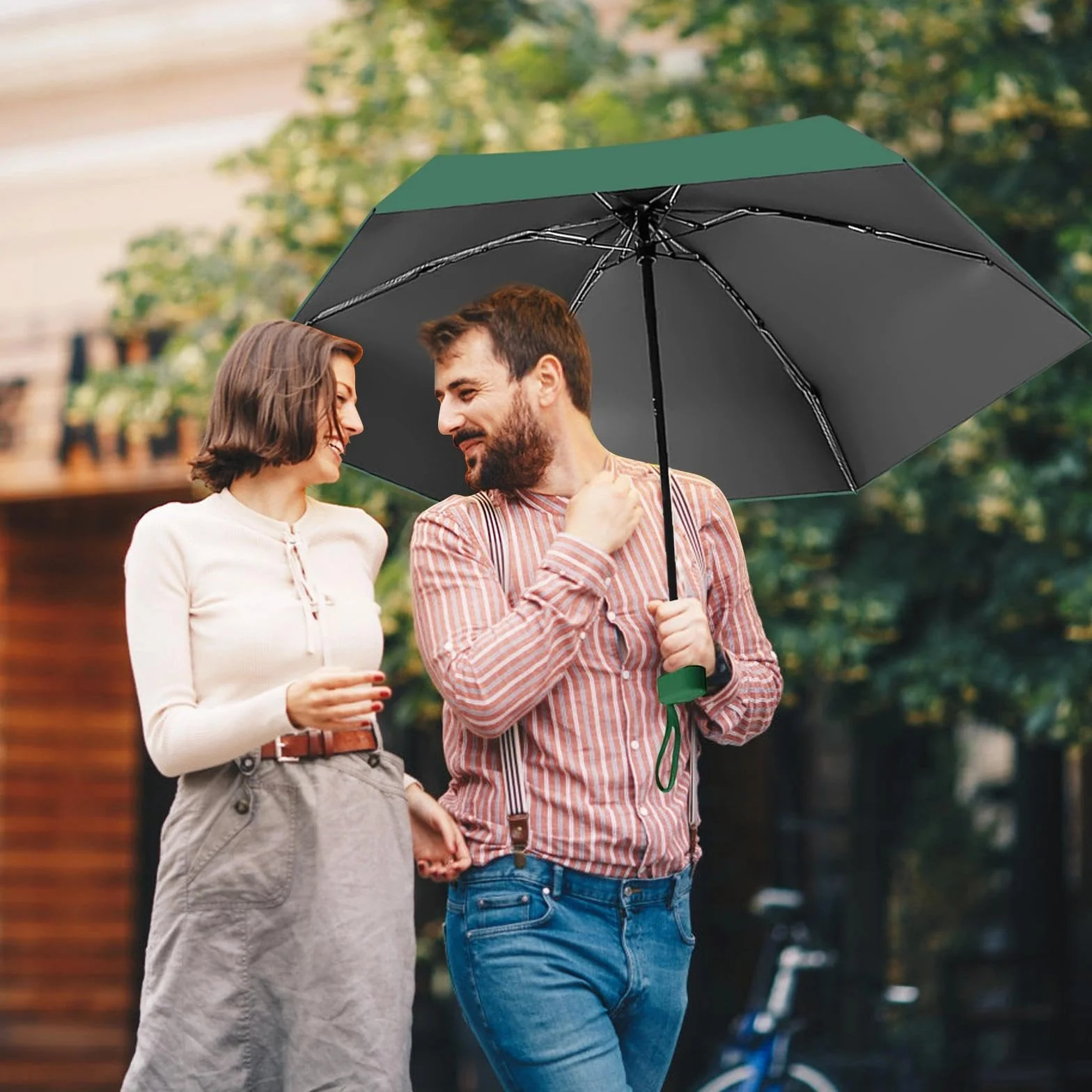 AKONE Parasol z etui, ultralekki, mini parasol przeciwsłoneczny, parasol UV