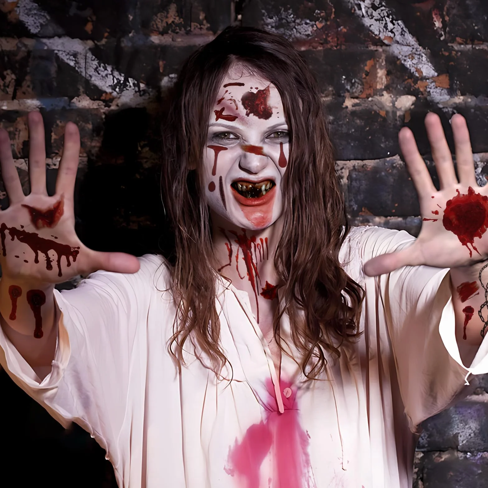 12 arkuszy tatuaży na Halloween, kostium dla kobiet i mężczyzn, tatuaż na twarz, blizny, rany, nietoperz, twarz, naklejki, tymczasowe tatuaże, akcesoria dla wampira, zombie, diabła, czarownicy