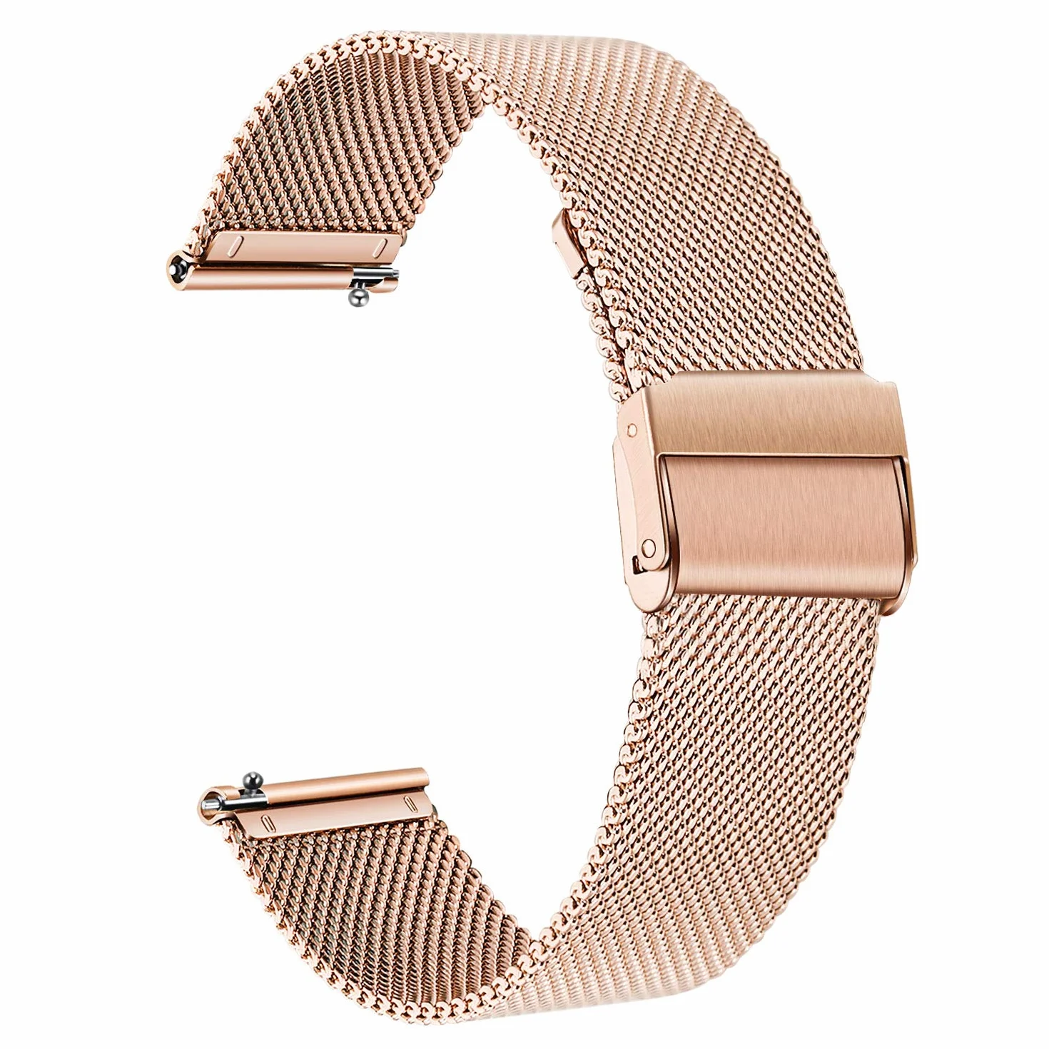 TRUMiRR Zamiennik dla Withings ScanWatch Hybrid 38 mm/36 mm, bransoletka Daniel Wellington, 18 mm, tkana bransoletka ze stali nierdzewnej do Withings Activite/Pop/Steel HR 36 mm, Fossil Gen 4 Q