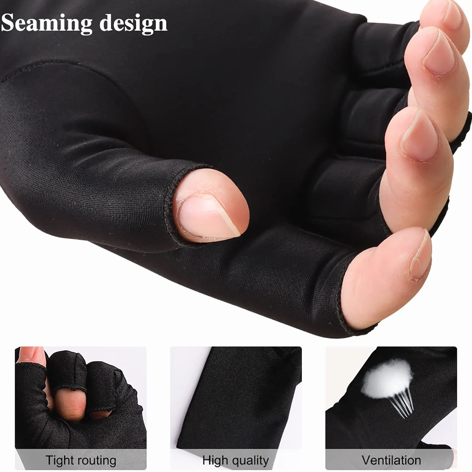 1 para rękawiczka z gwoździami, 20 x 8 cm, damskie uv, do manicure i ochrony przed promieniowaniem UV, prezent świąteczny dla kobiet, idealne do jazdy na rowerze