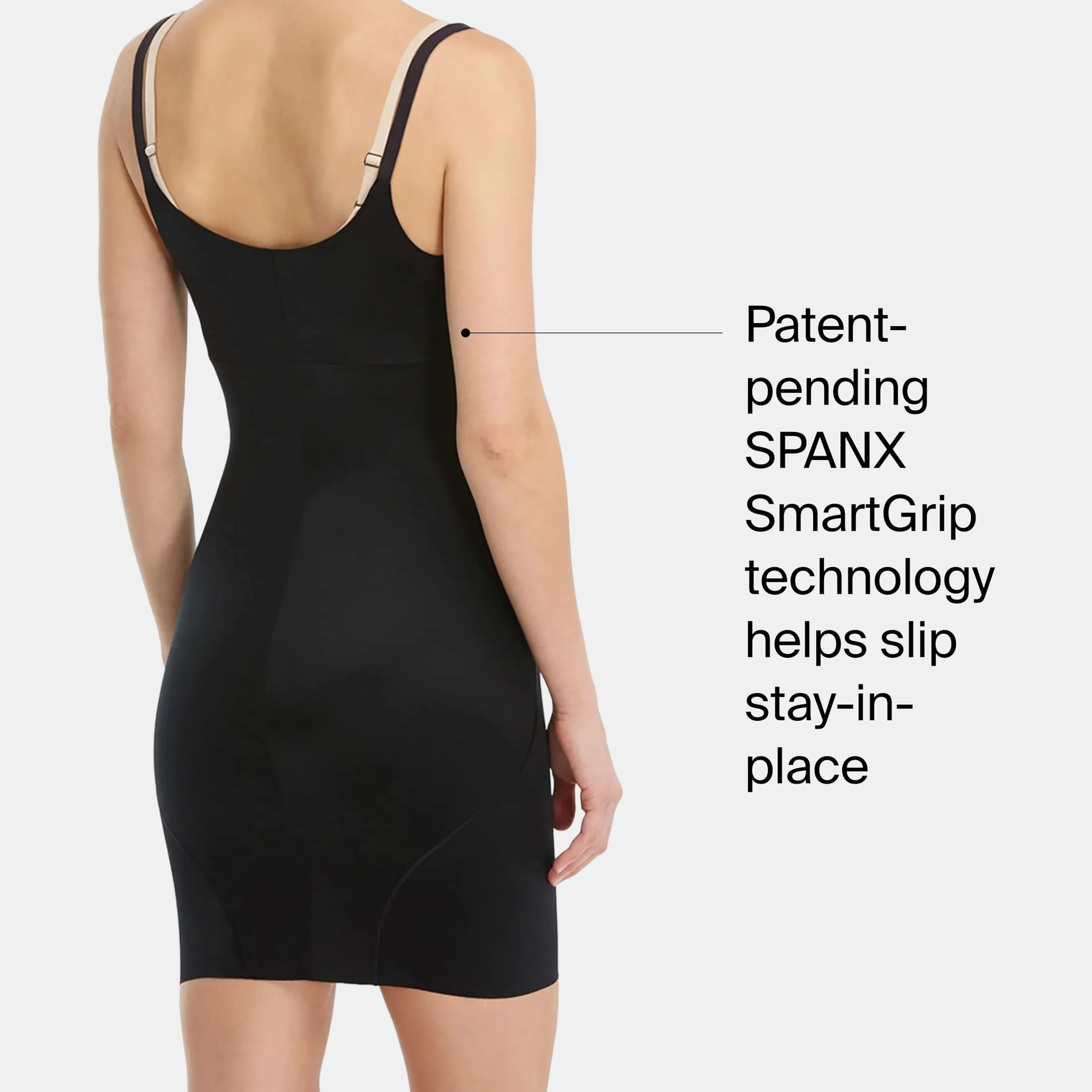 SPANX No Slip Slips Smart Grip Full Slip Very Black MD