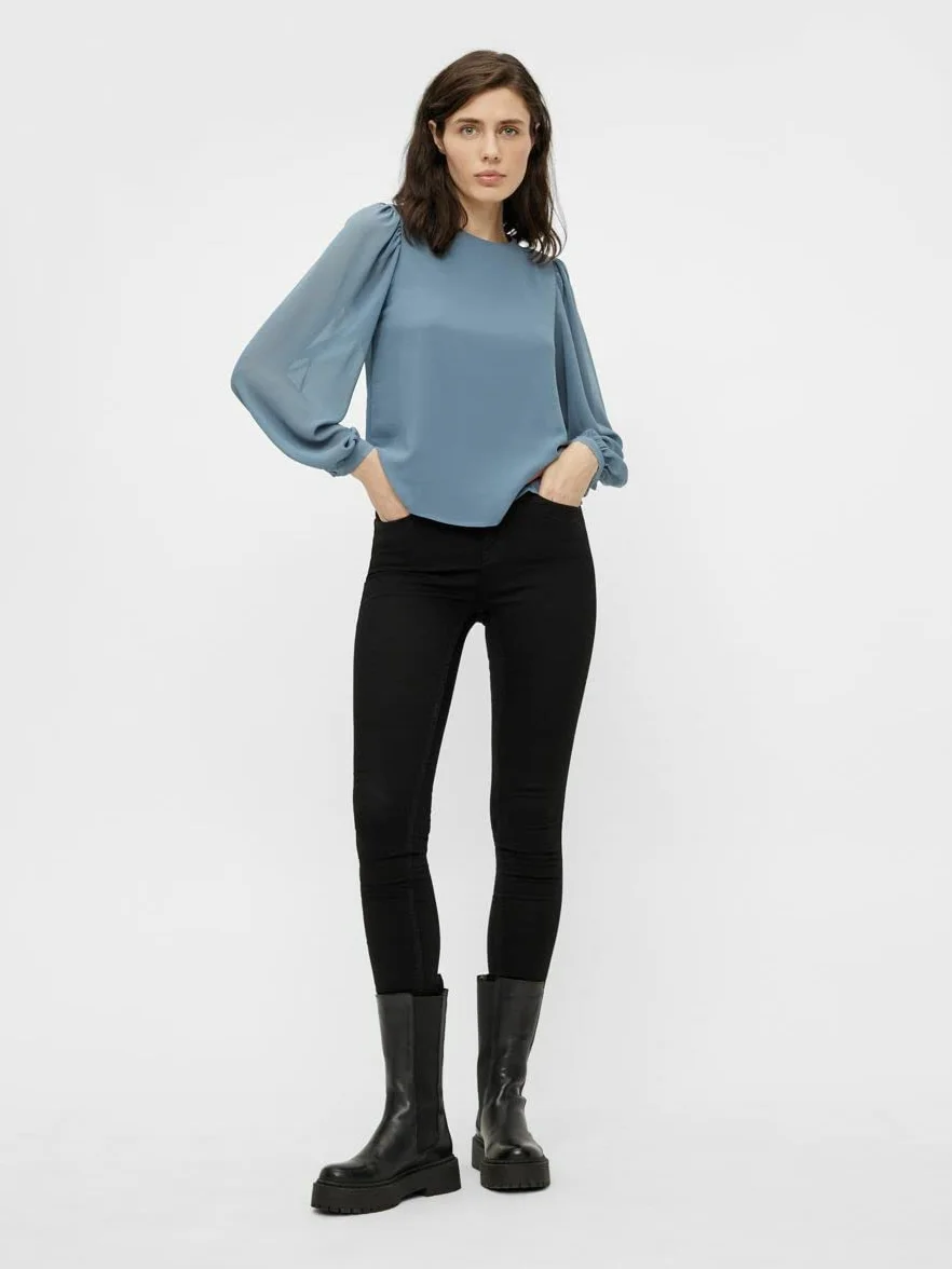 Object Bluzka Kobiety OBJMILA L/S TOP NOOS