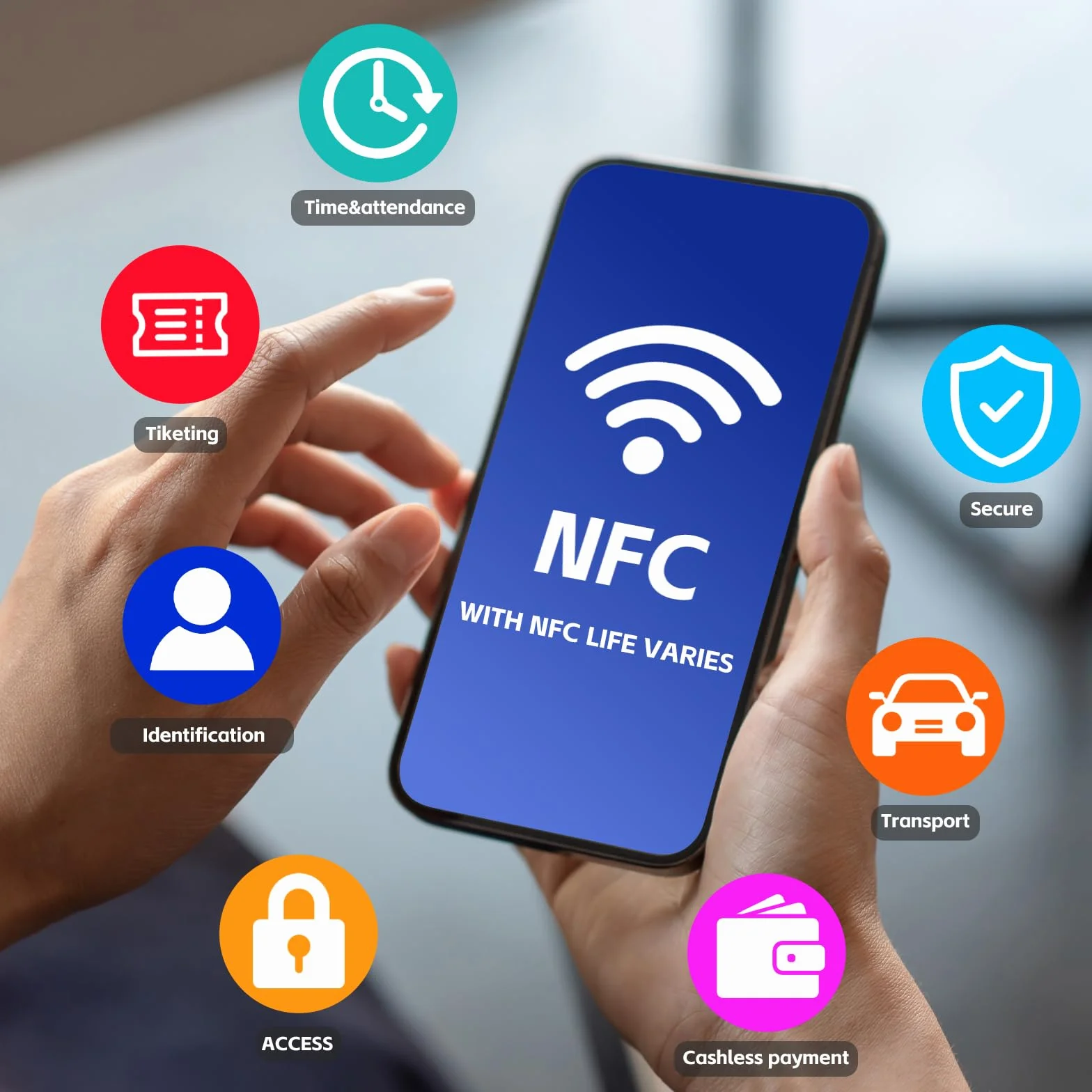 TNSLAND 50 sztuk znaczników NFC (25 mm), karty NFC z chipem NTAG215 do wielokrotnego zapisu, pamięć 504 bajtów, puste programowalne karty NFC, wizytówka do wszystkich telefonów i urządzeń