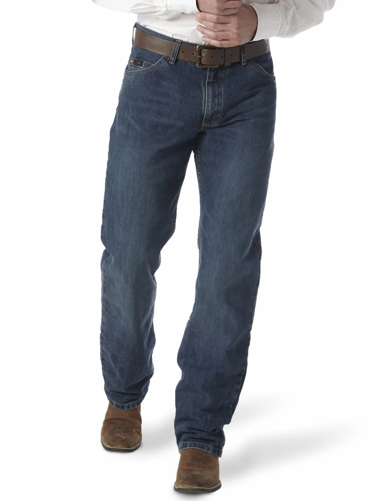 Wrangler 47MWZ Premium Performance Jeansy męskie o kroju cowboy cut, regular fit, prane wstępnie (Prewashed)