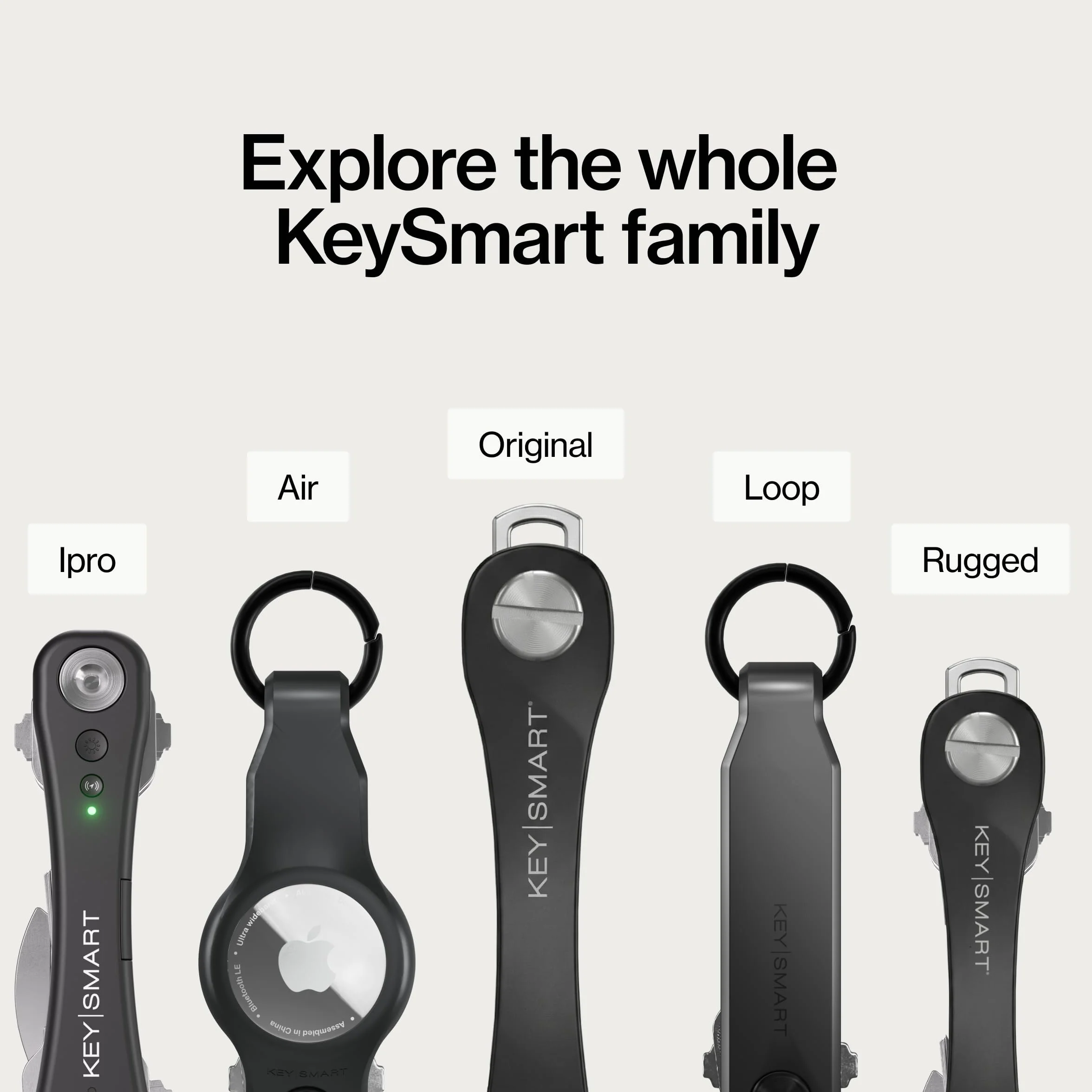 KeySmart KS019e-Green Premium kompaktowy organizer na klucze, zielony, jeden rozmiar