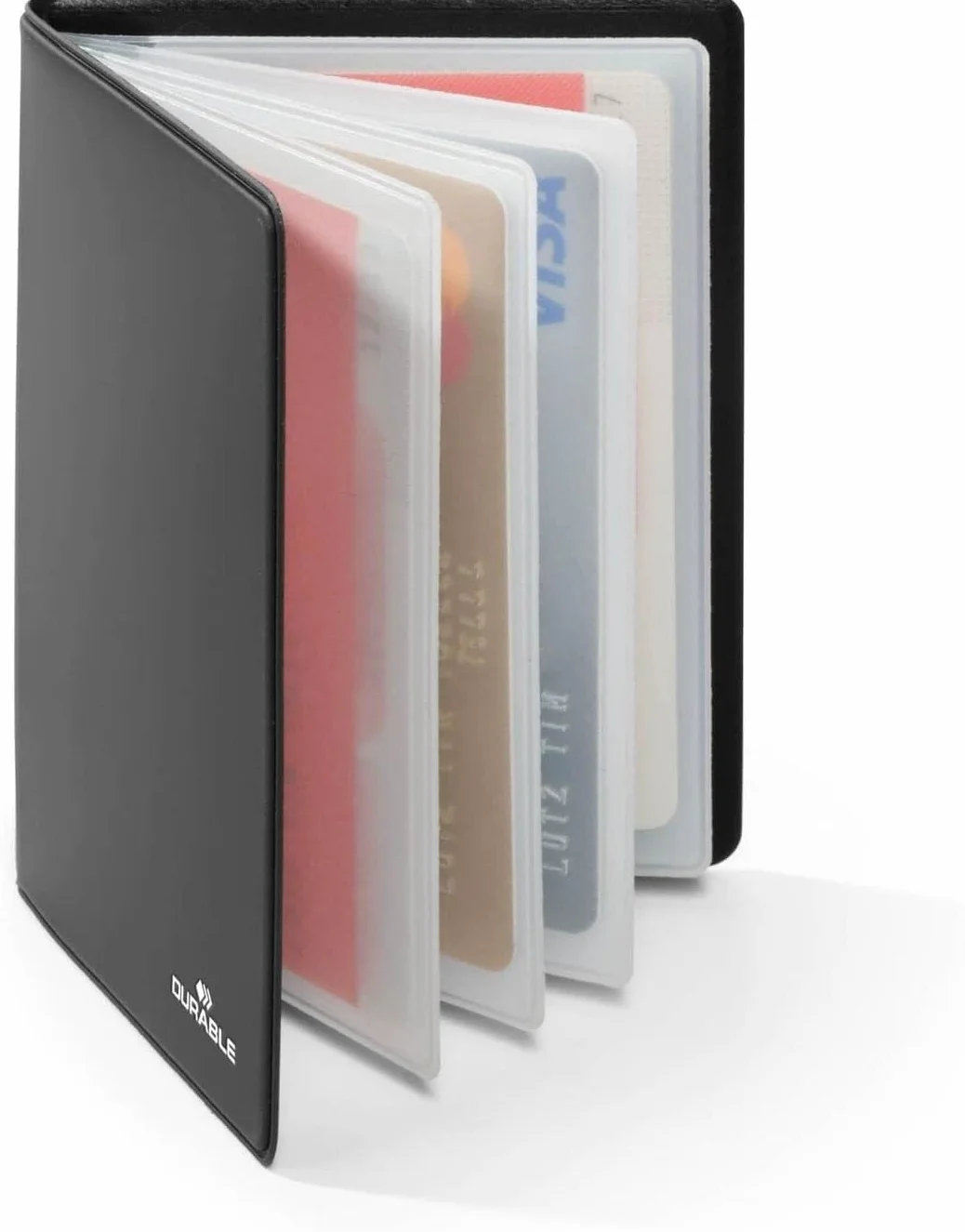 Durable 230958 Etui na karty kredytowe (z ochroną RFID, na 8 kart), kolor czarny.