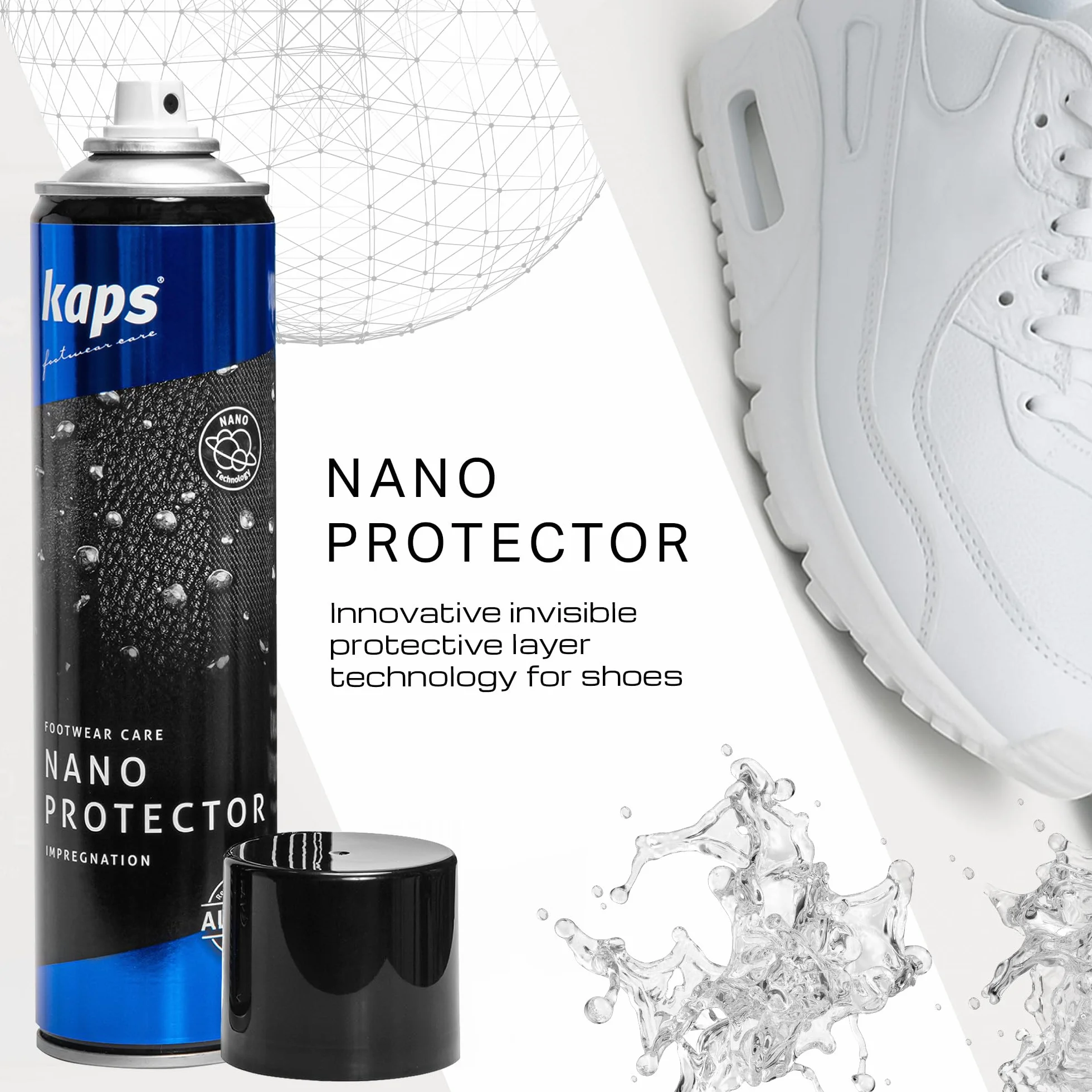 Kaps Nano Protector – Impregnat w Sprayu Do Butów Skórzanych, Nubukowych, Zamszowych Oraz Wykonanych z Materiałów Tekstylnych