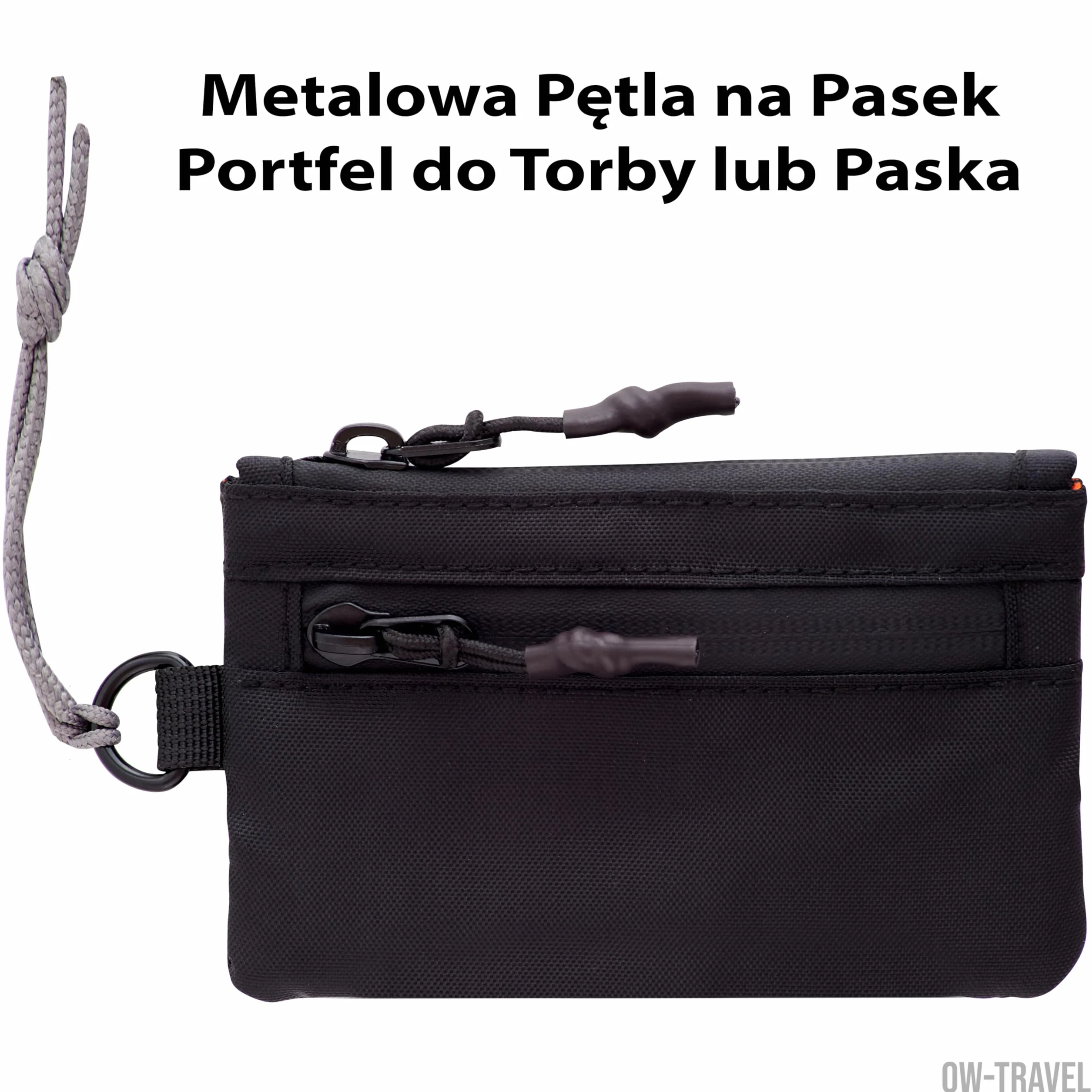 OW-Travel Mały Portfel Na Karty RFID z Kieszenią na Monety (Czarny) Portfel na Karty z Blokadą RFID. Bezpieczeństwo Portfela na monety i Spokój Ducha. Lekka I Minimalistyczna Konstrukcja.
