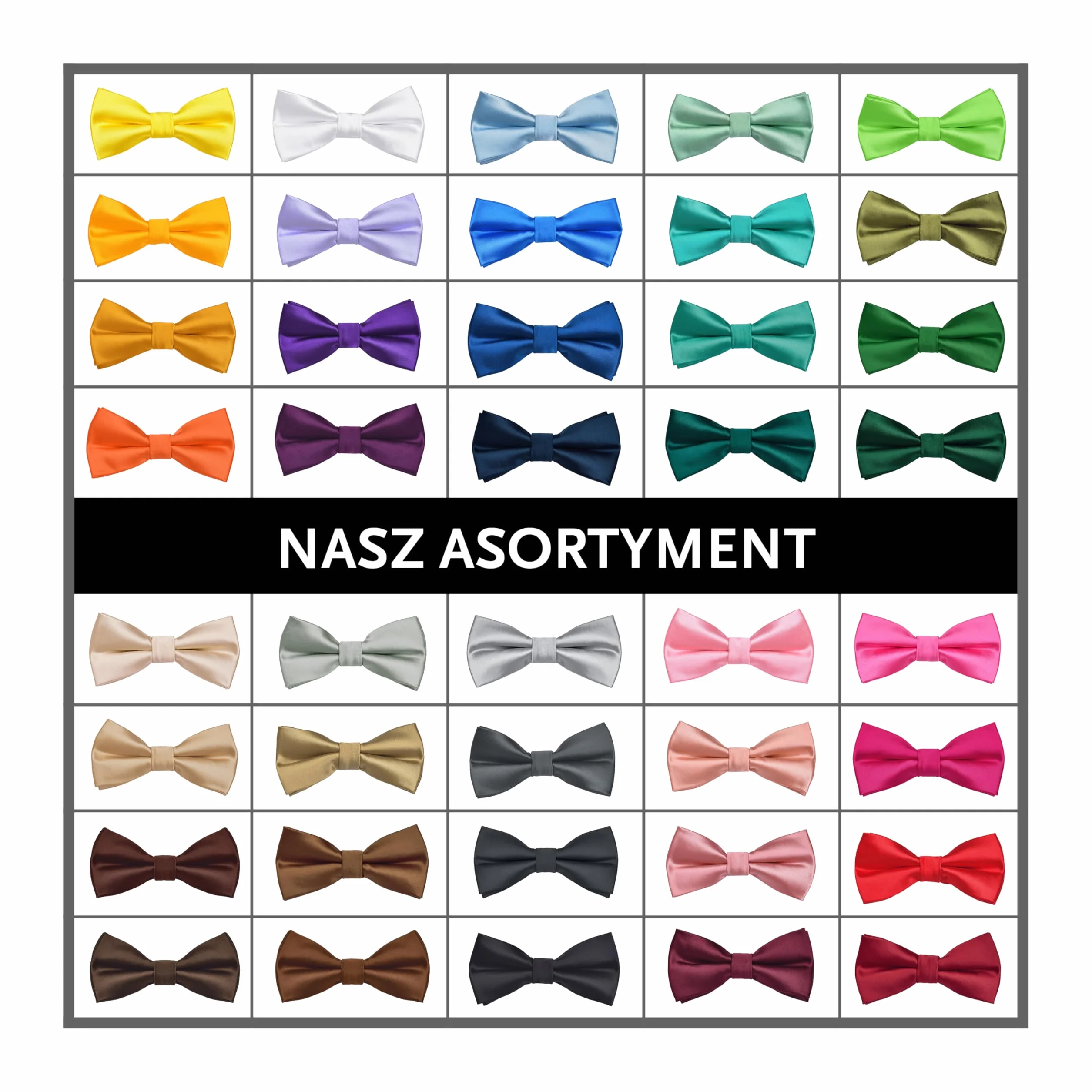 DonDon Muszka dla dzieci, chłopców, niemowląt i mężczyzn, wygląd jedwabiu, błyszcząca wiązana z regulowaną długością wykonana z poliestru – na ślub, komunię i uroczystości