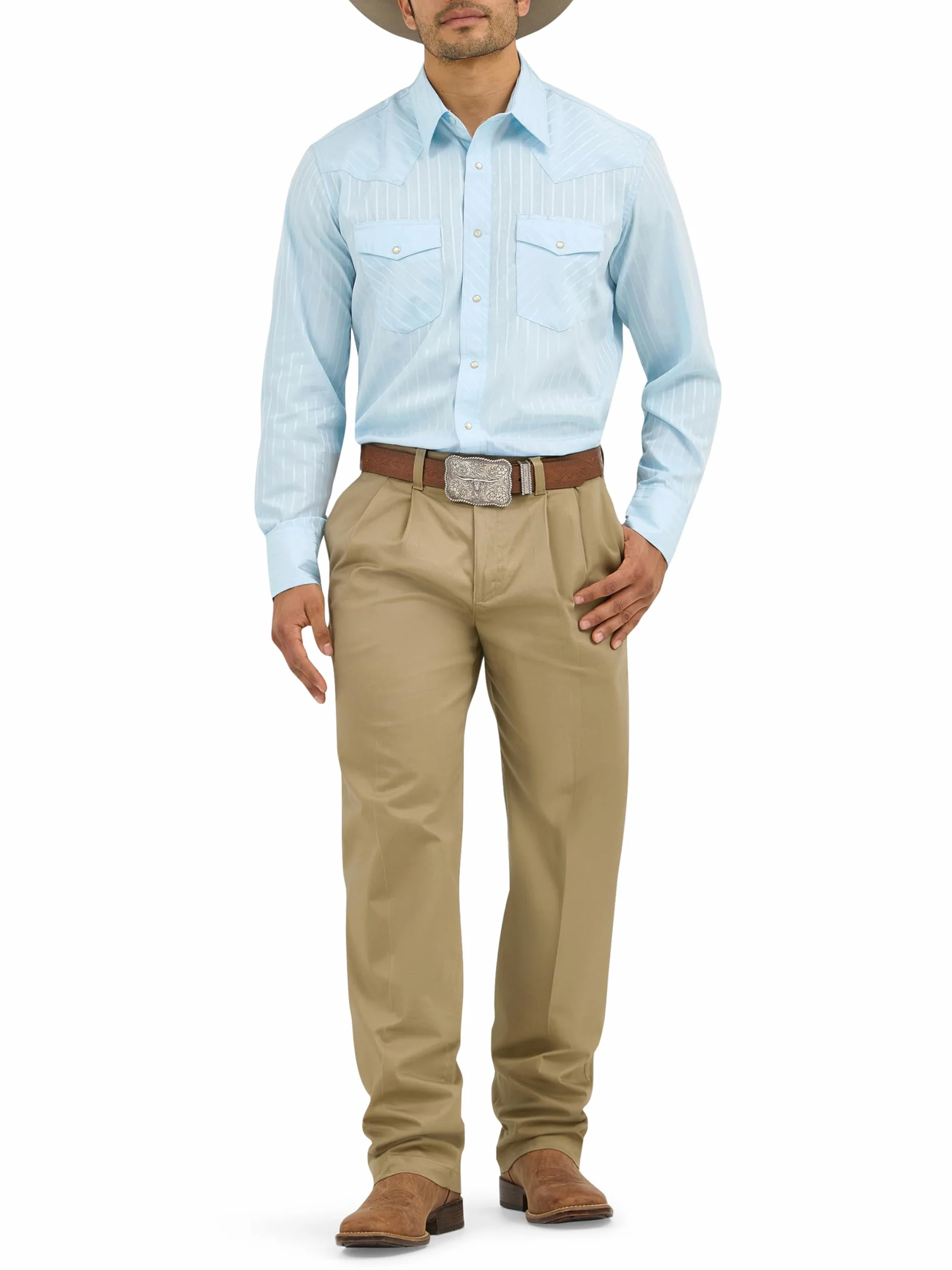 Wrangler Riata Pleated Relaxed Fit Casual Pant - Spodnie męski