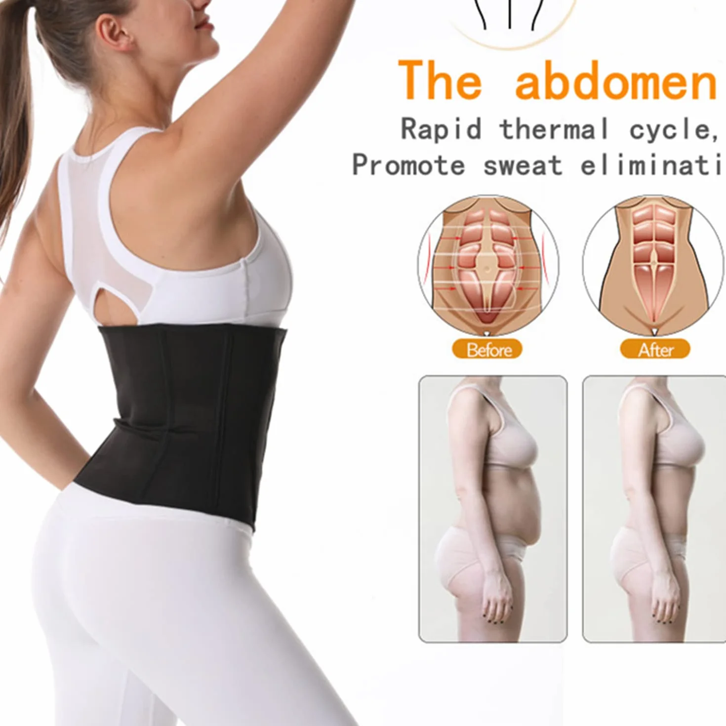 Sportowy gorset pod biustem Shapewear regulowany gorset taliowy damski pas trenażer Cincher pas gorset