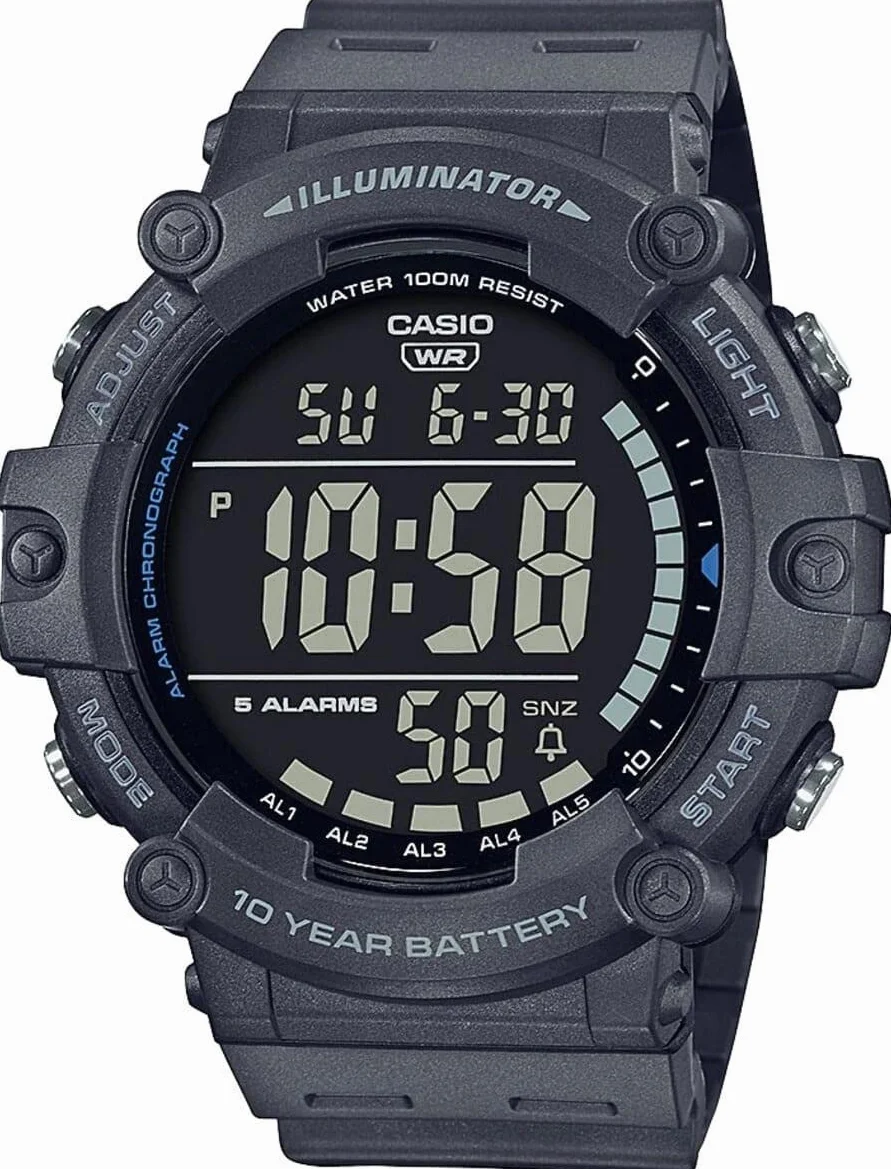 Casio - COLL Sports zegarek na rękę AE-1500WH-8BVEF - zegarek męski - wodoszczelny - cyfrowy - z paskiem z tworzywa sztucznego - niebieski