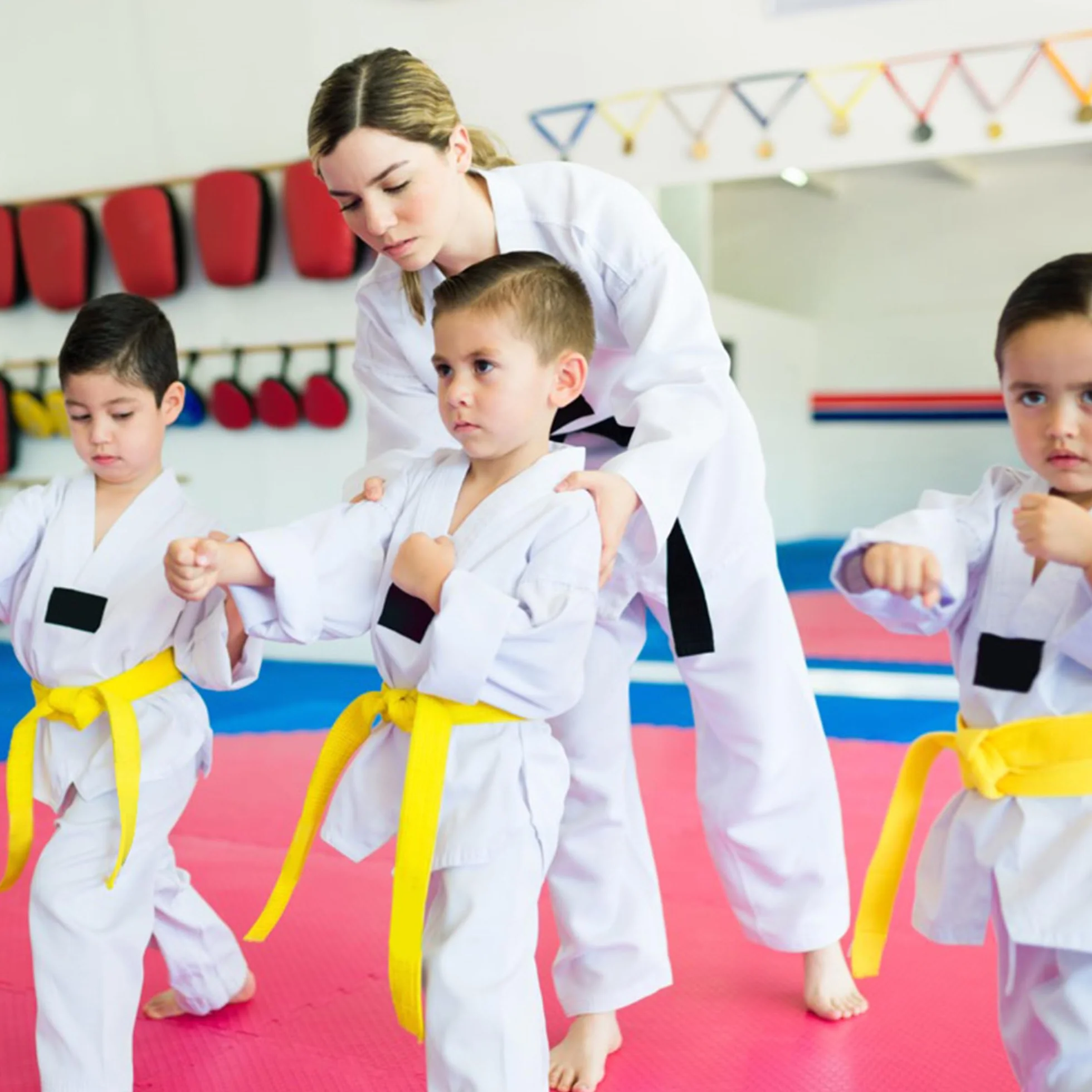 2 sztuki pasków Judo Karate, do sztuk walki, karate, judo, bawełna, paski taekwondo, profesjonalny pasek do karate aikido dla dzieci i dorosłych, pasek do sportów walki, żółty, 240 cm