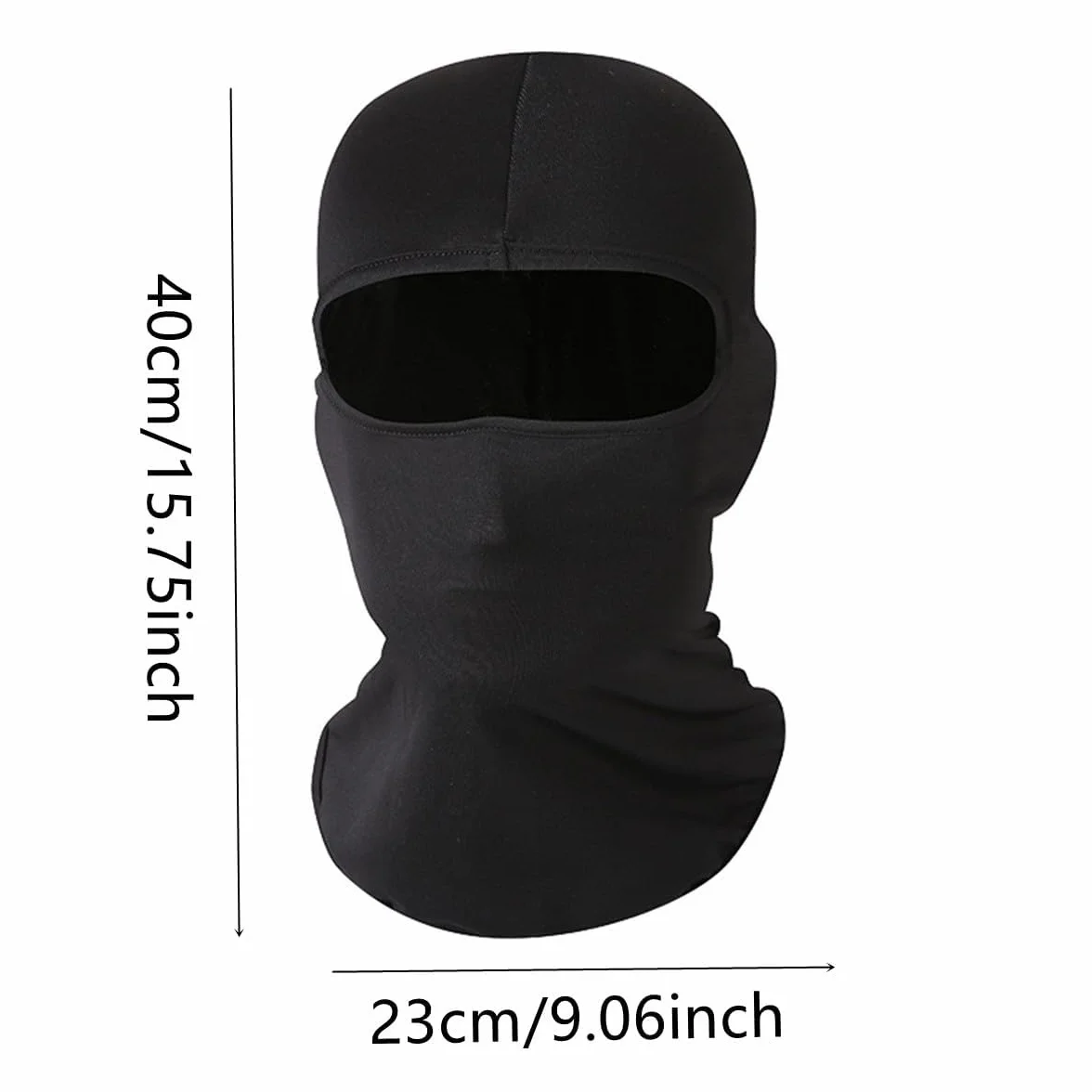 Kotkiddy® Kominiarka, maska narciarska, maska na głowę, wiatroszczelna, ochrona przed słońcem, ochrona przed promieniowaniem UV, kaptur dla kobiet (czarna), czarny, l