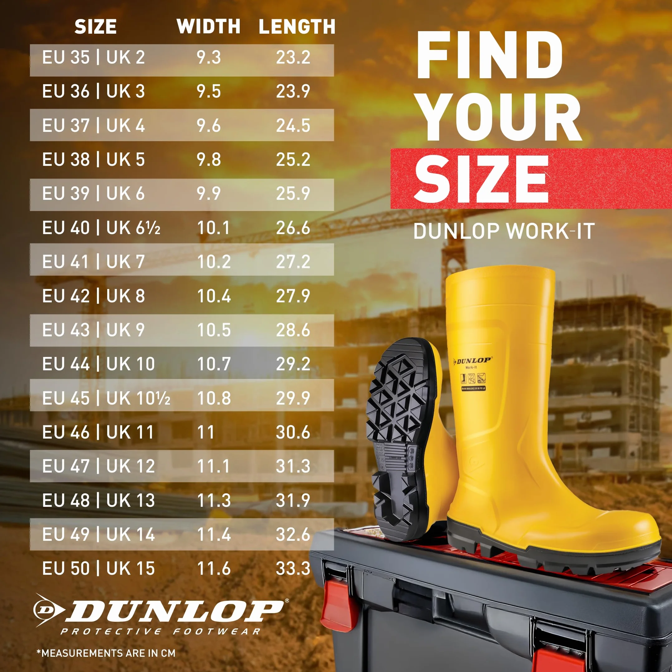 DUNLOP Buty przemysłowe Work-it Pełne Bezpieczeństwo