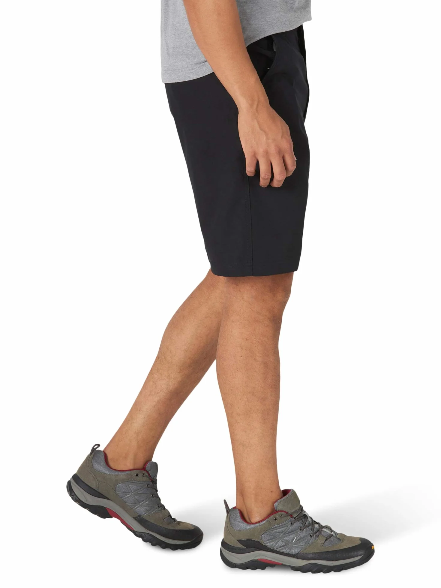 Wrangler Authentics Big & Tall Side Elastic Utility Short, Black, 48