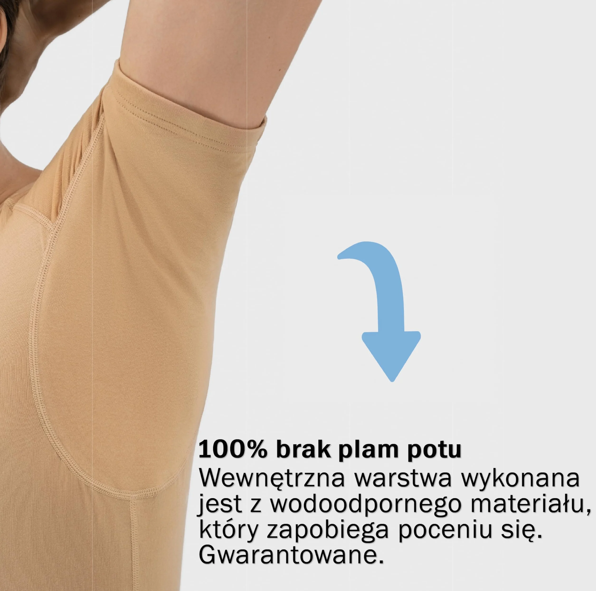 Anti Sweat Shirt - koszulka przeciw plamom potu - Anti Sweat Undershirt - z ArmPads PRO & Silver Treatment - męska - V-Neck
