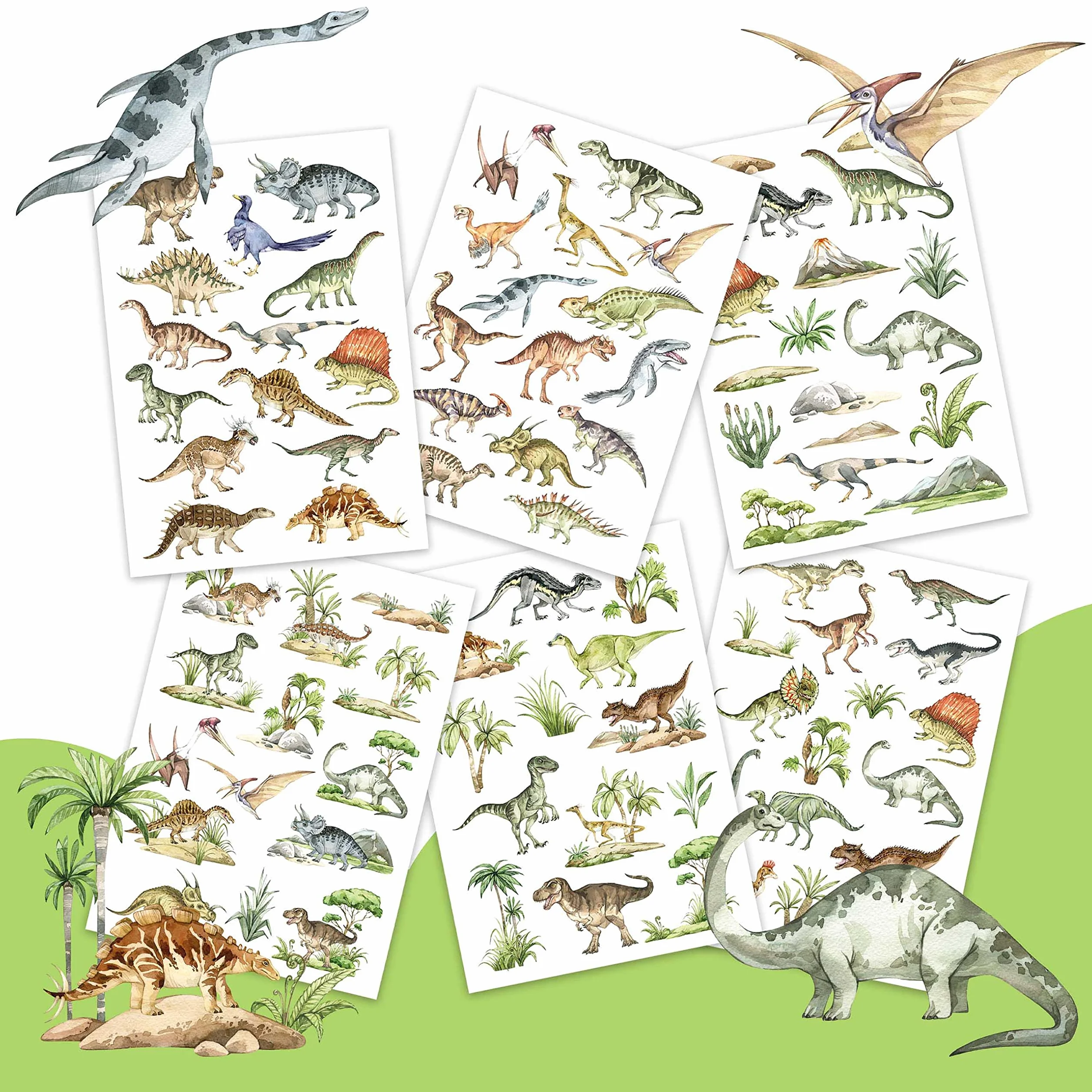 Papierdrachen 100 wyjątkowo przyjaznych dla skóry tatuaży dziecięcych - tatuaże świat dinozaurów - dla dzieci - dla chłopców i dziewczynek - sprawdzone i wyprodukowane w Niemczech - zestaw 27