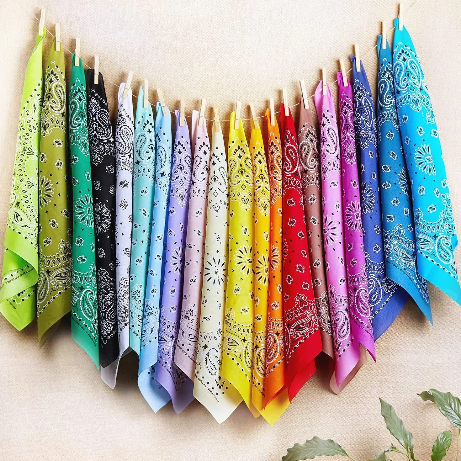 ...KARL LOVEN Bandana 100% bawełna jakość premium dla kobiet i mężczyzn, chusta na szyję, chusta na głowę, oryginalny wzór Paisley, nakrycie głowy, szal na nadgarstek, głowa, rowerzysta