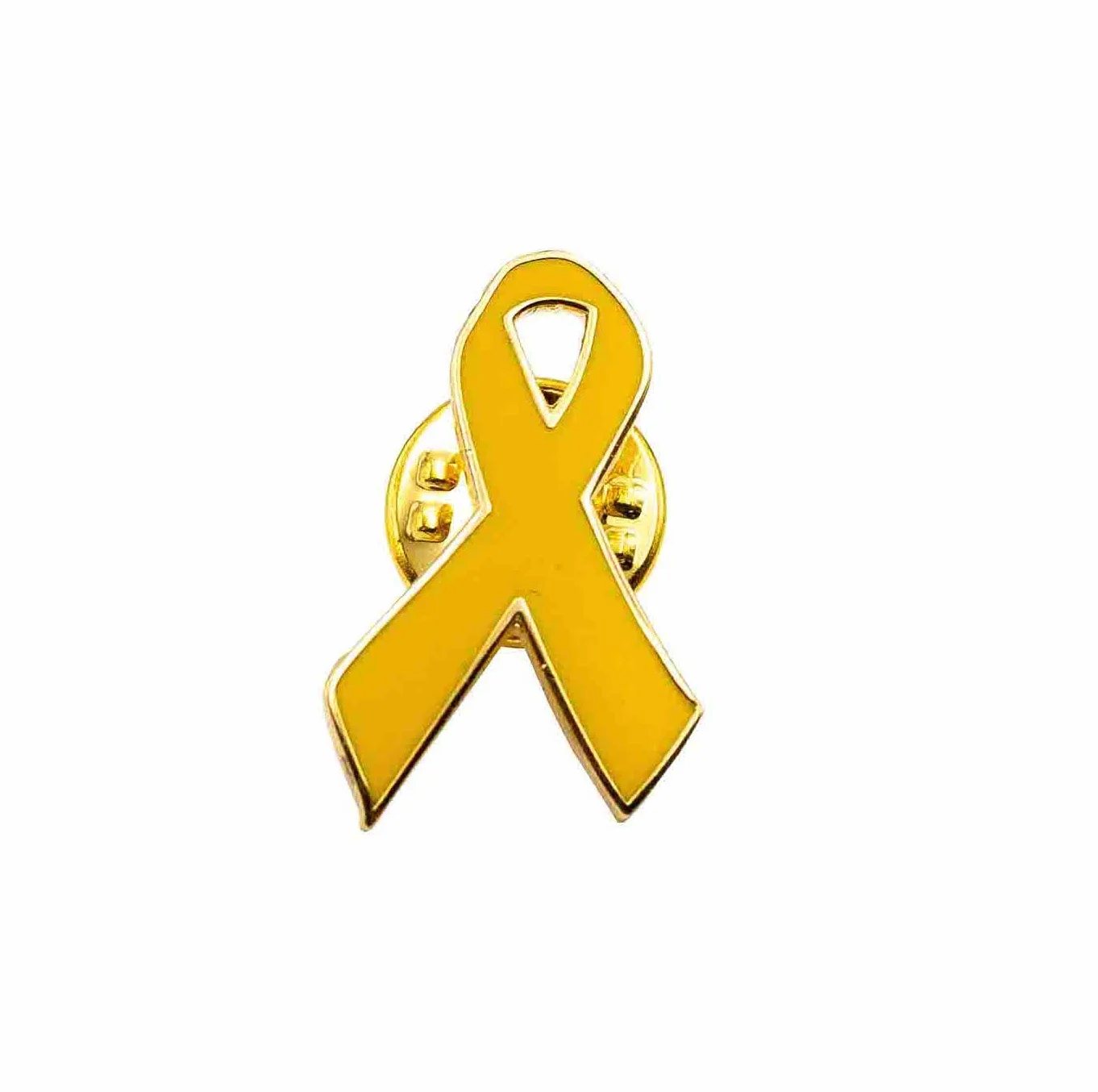 Café Viereck ® Bundeswehra żółta wstążka Pin – 1,5 cm x 2,5 cm – wstążka solidarności z zapięciem motylkowym, 1,5 cm x 2,5 cm, Mosiądz emalia