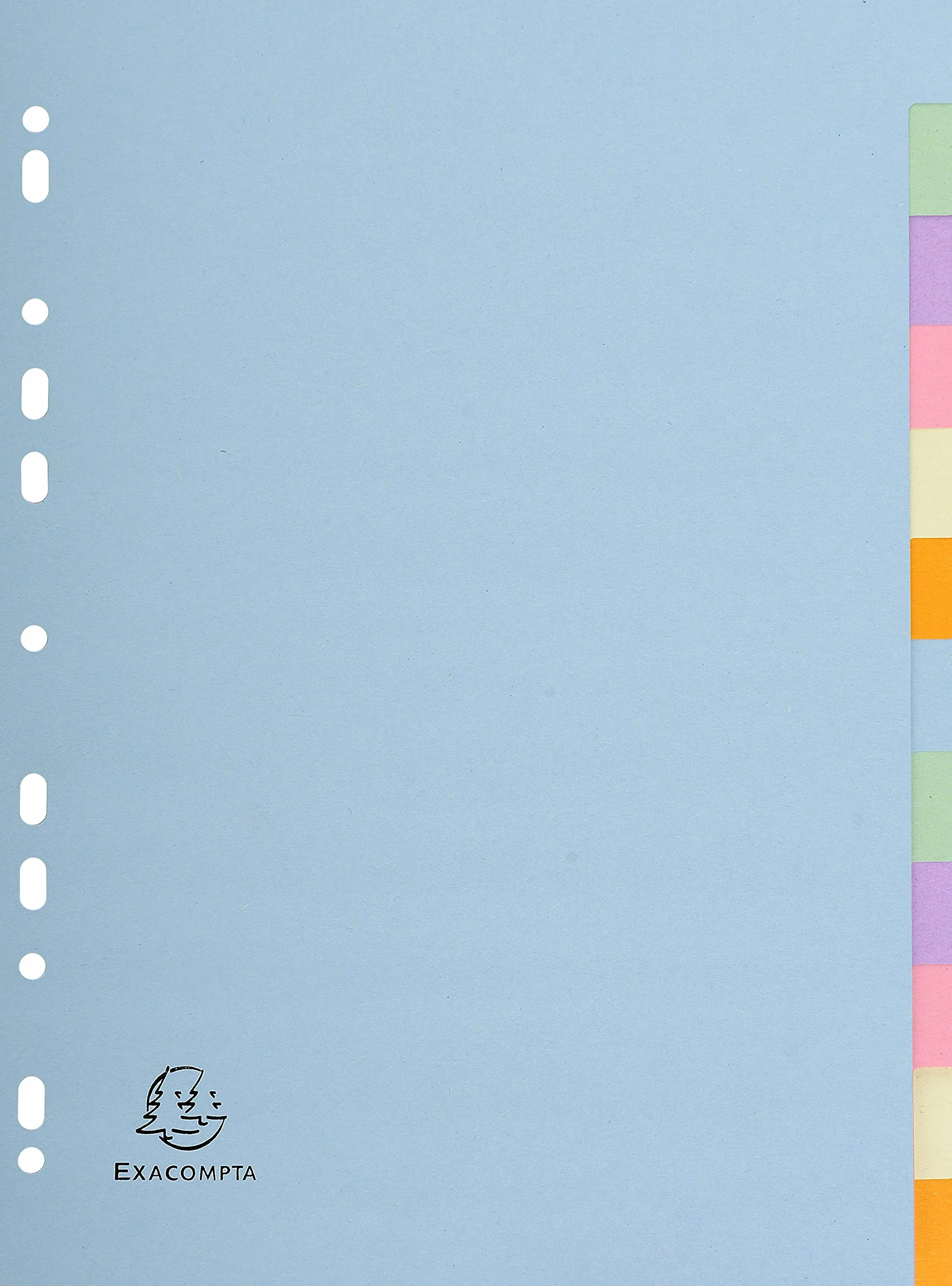 Exacompta 1612E Pastelowe przekładki do segregatora Forever A4 wykonane z kartonu z recyklingu 12 sztuk 22 x 29,7 cm 2 x 6 kolorów Certyfikat Blauer Engel pastelowe przekładki paski separujące